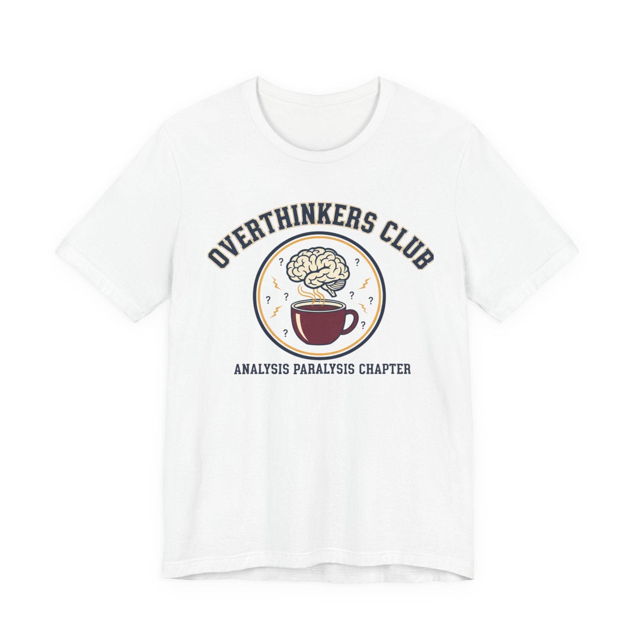 Overthinkers Club Tee | irony club shirt, varsity style shirt