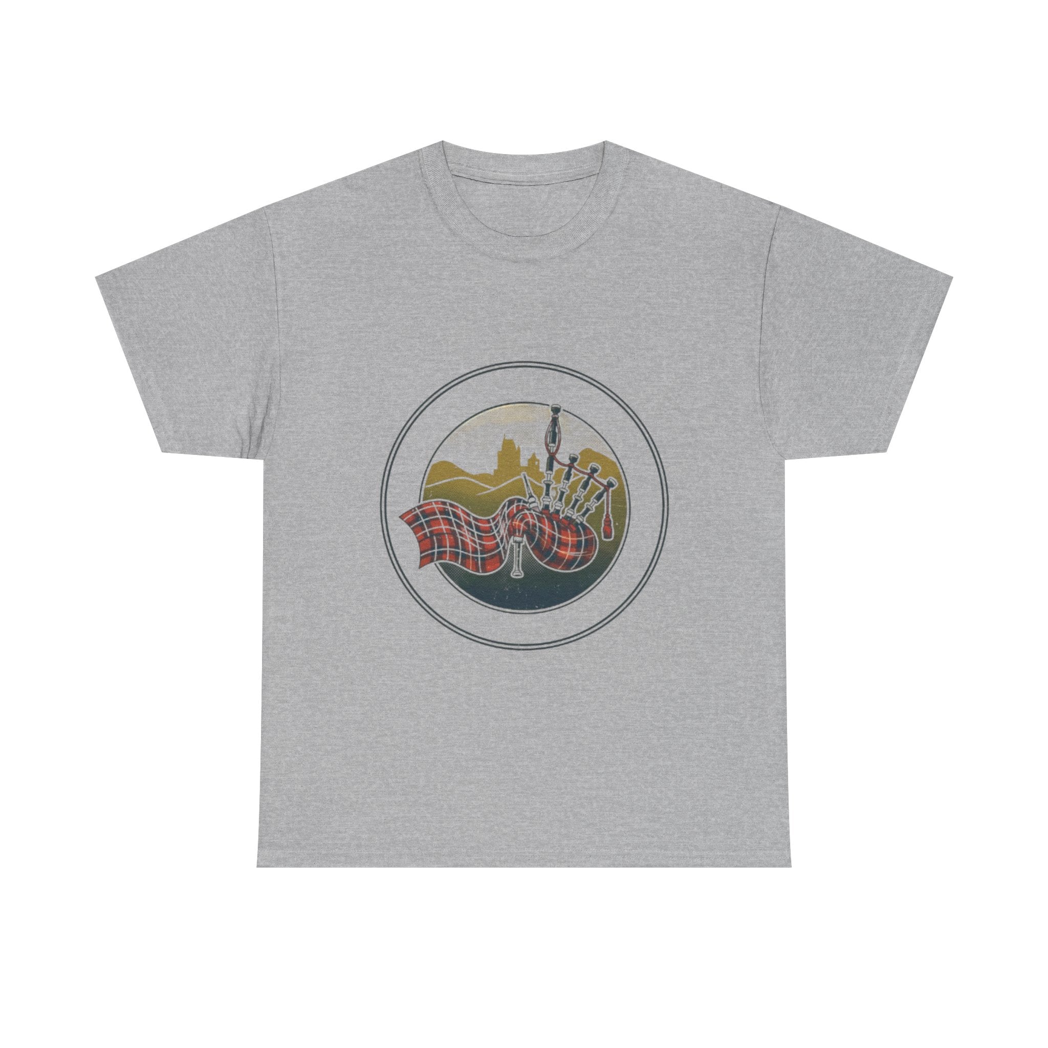Retro Scottish Tartan & Highland Pipe Band Tee