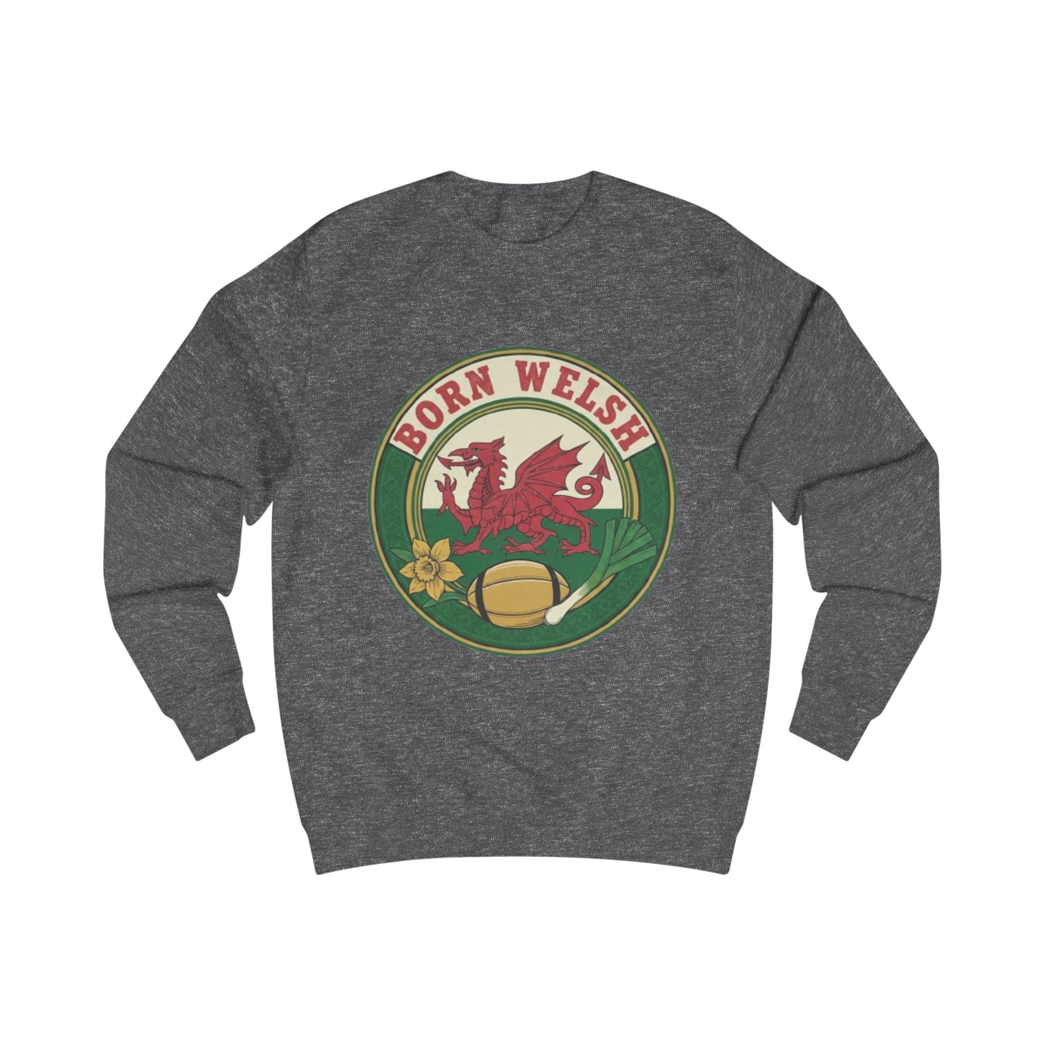 Born Welsh Sweatshirt - Welsh Dragon Heritage Pullover