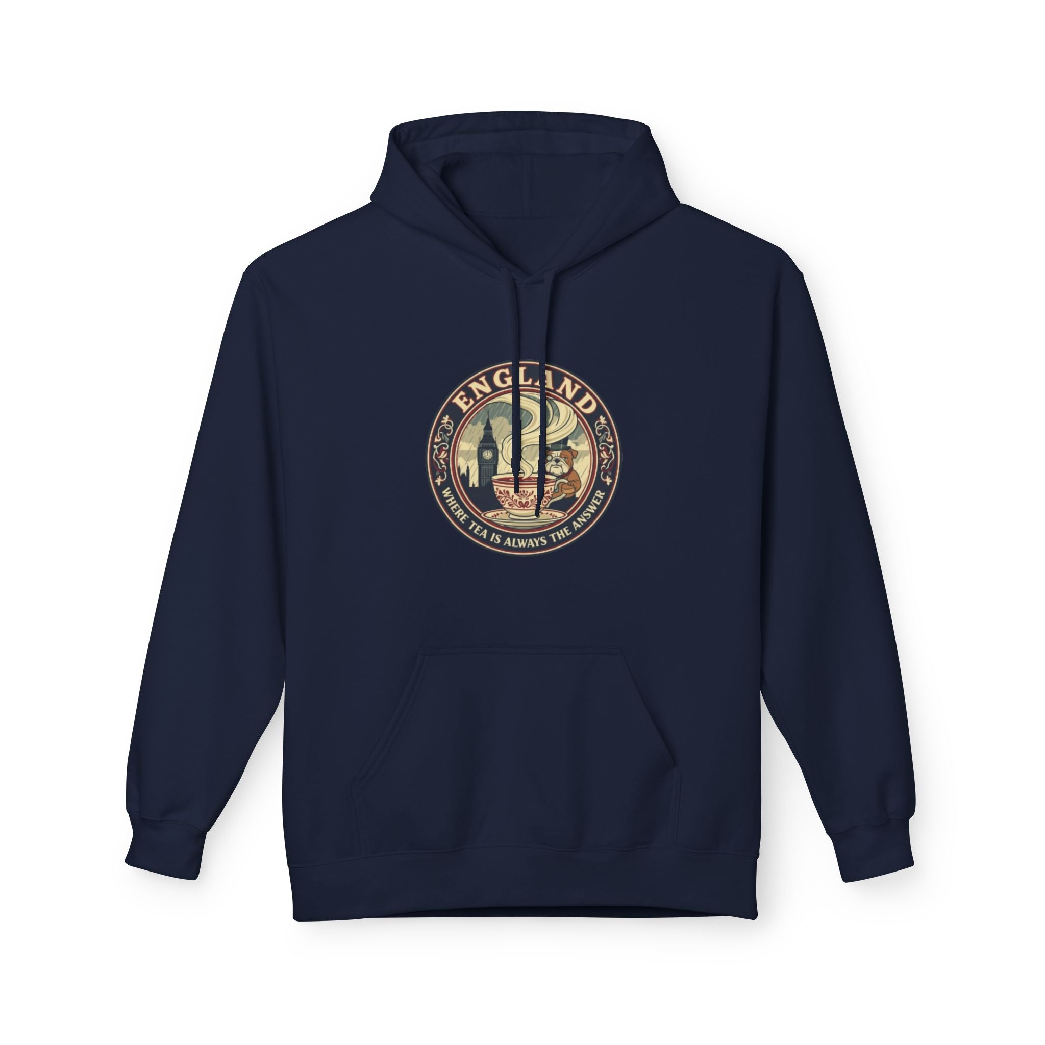 England Vintage Crest Hoodie — British Travel Souvenir Pullover
