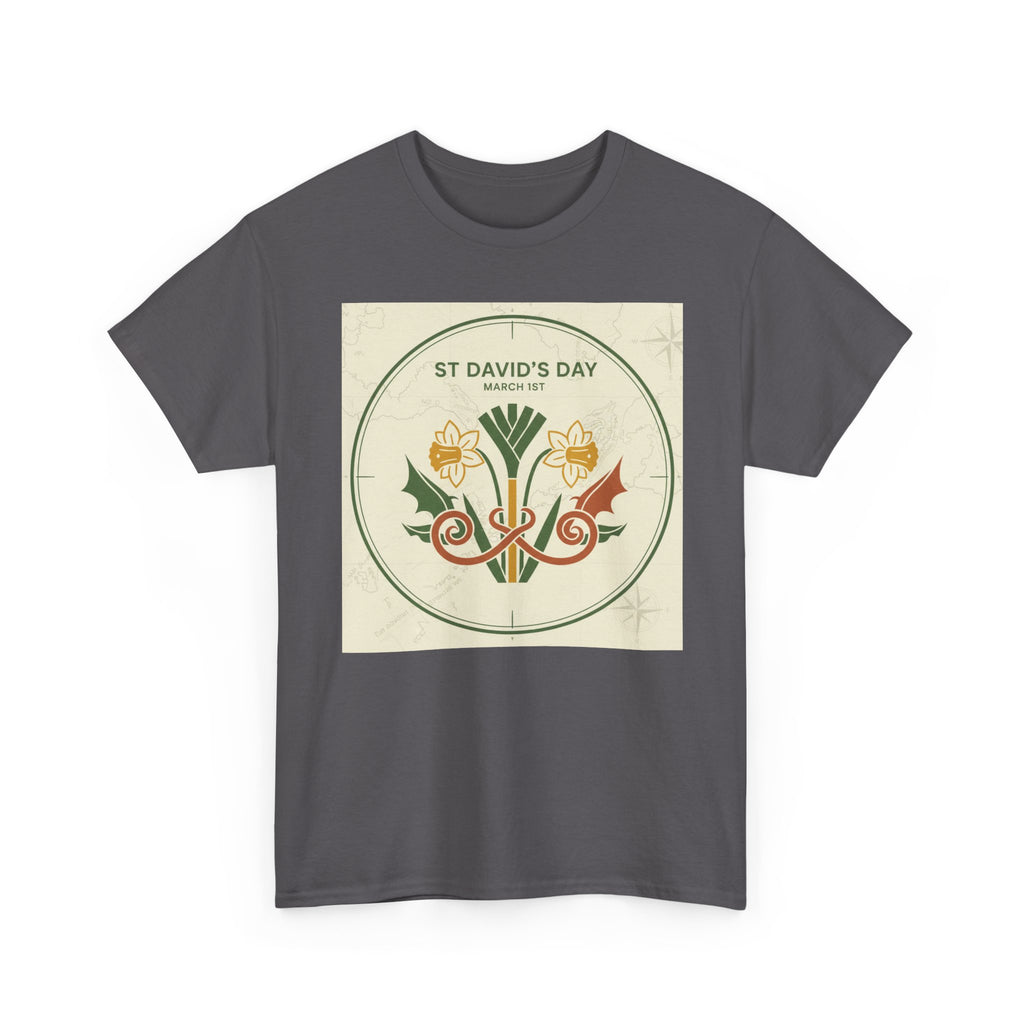 St. David's Day Floral Tee — Welsh Daffodil & Leek Celebration Shirt