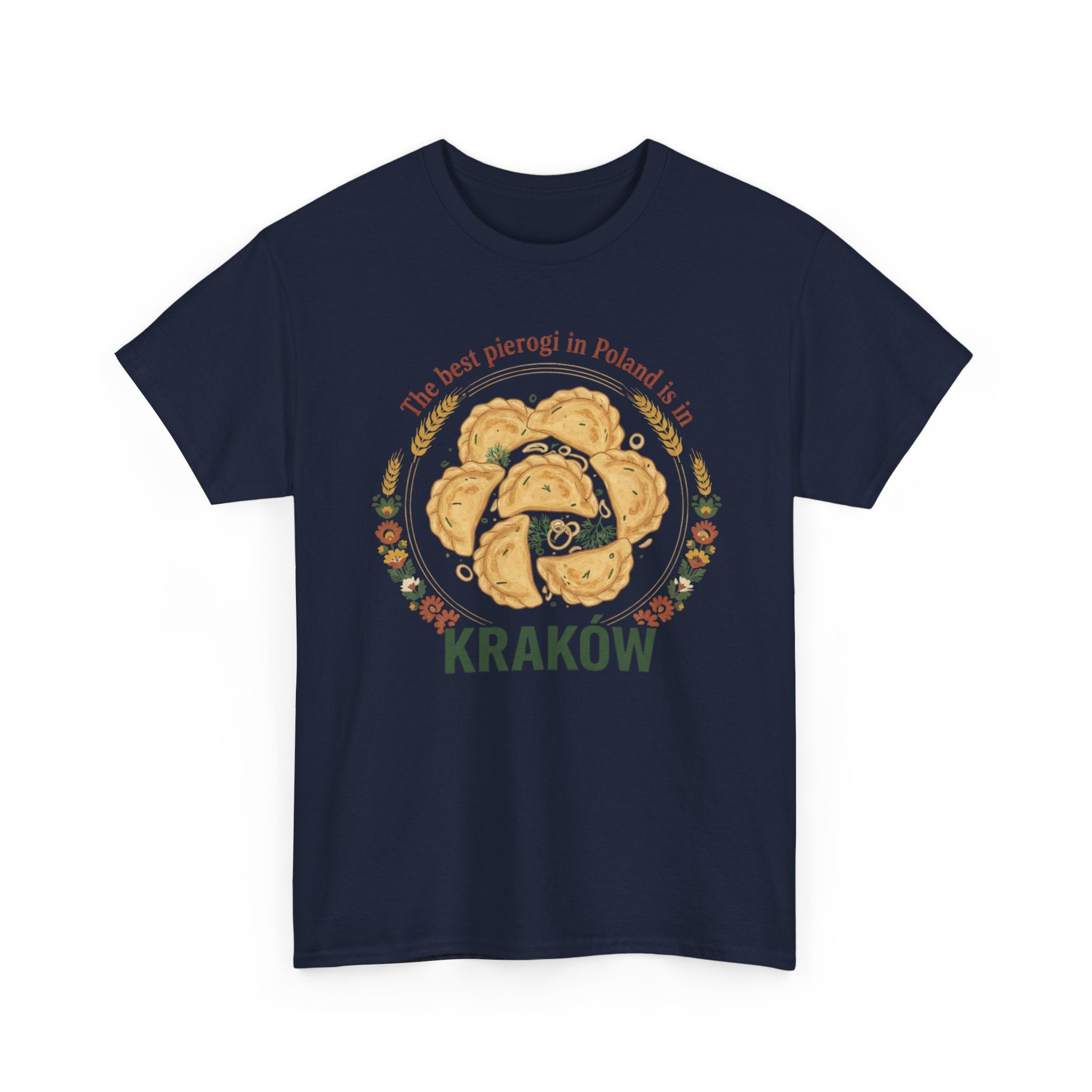 Kraków Pierogi Graphic Tee — "The best pierogi in Poland is in KRAKÓW" T-Shirt