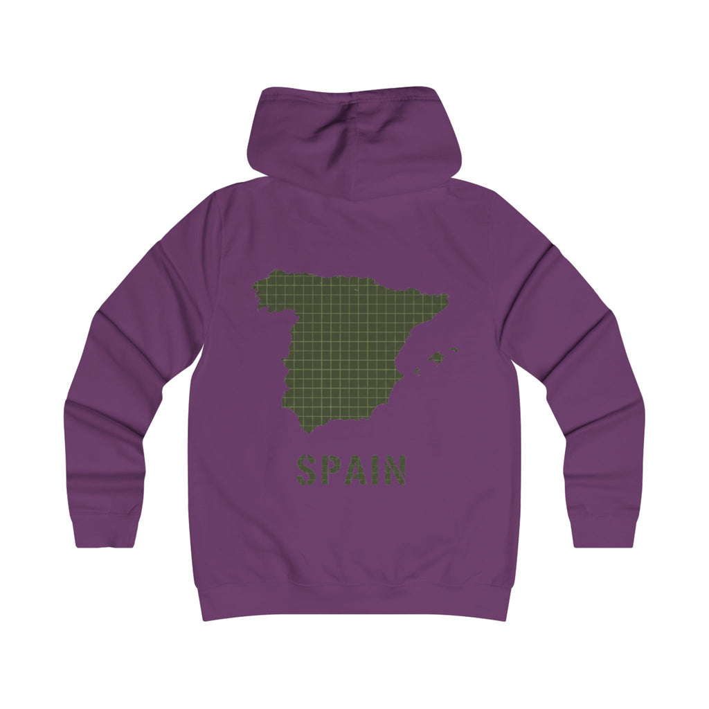 Spain Map College Hoodie — Gallus Vintage Campus Pullover