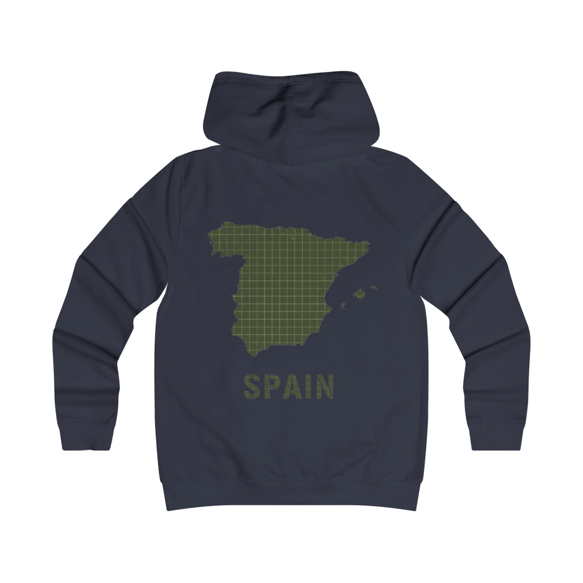 Spain Map College Hoodie — Gallus Vintage Campus Pullover