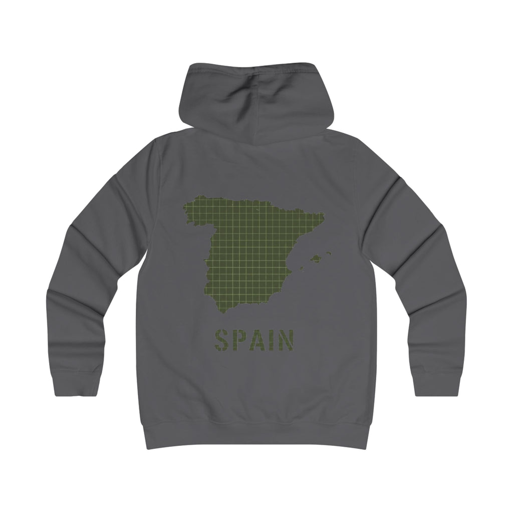 Spain Map College Hoodie — Gallus Vintage Campus Pullover
