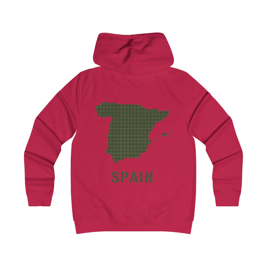 Spain Map College Hoodie — Gallus Vintage Campus Pullover