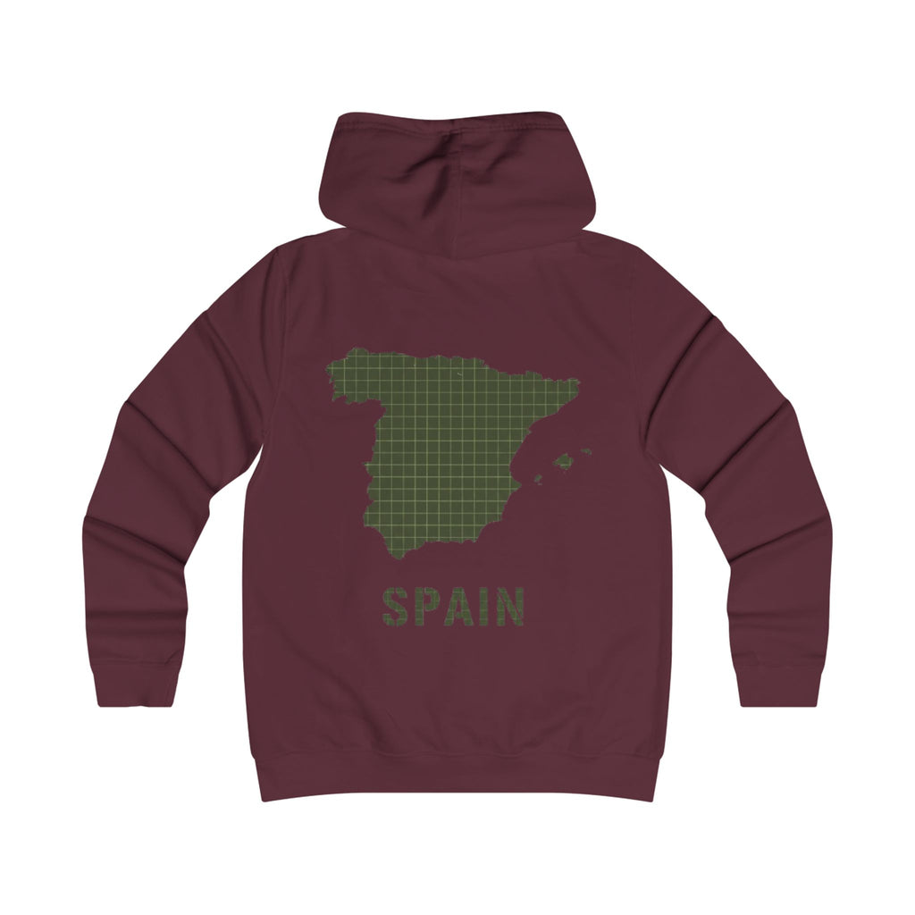 Spain Map College Hoodie — Gallus Vintage Campus Pullover