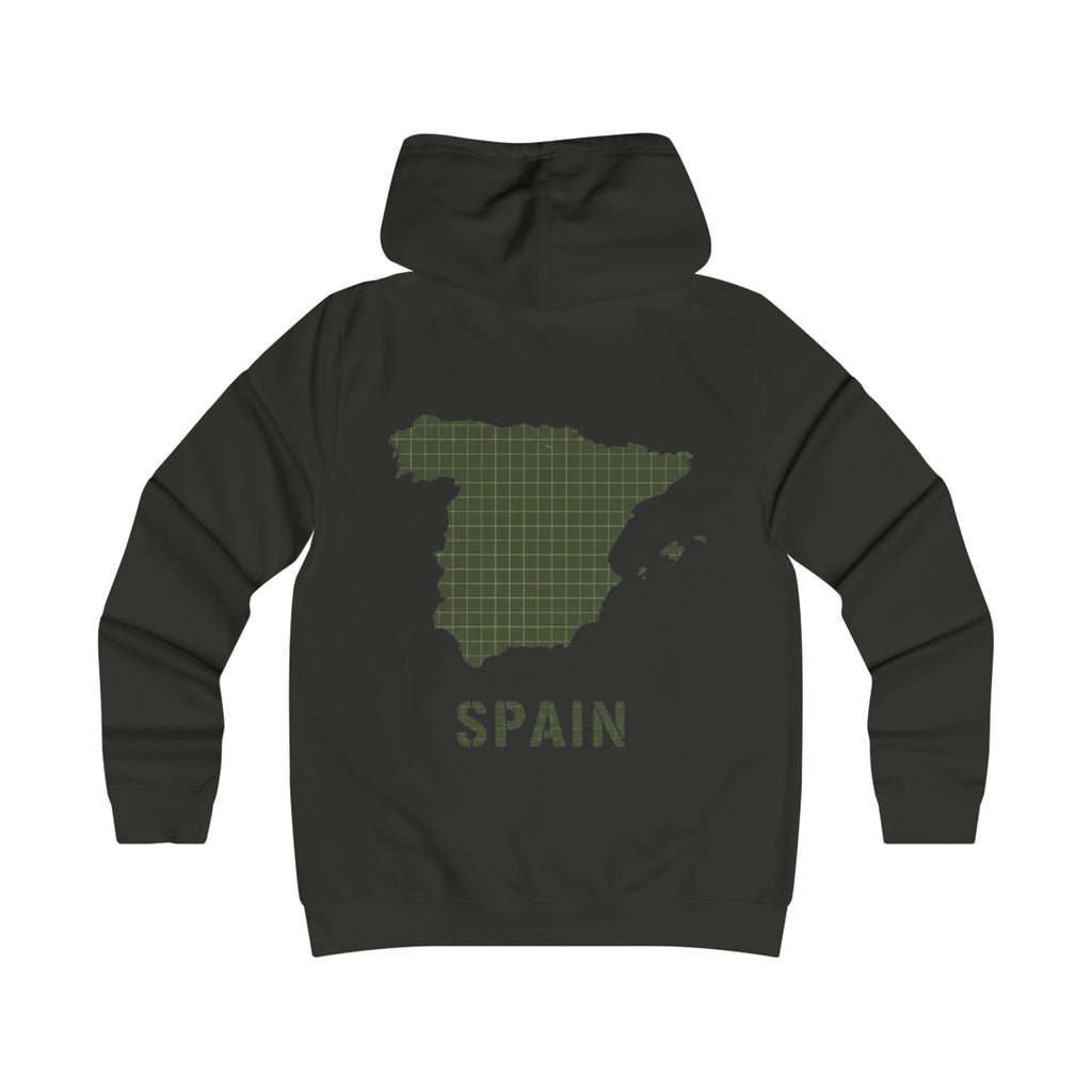 Spain Map College Hoodie — Gallus Vintage Campus Pullover