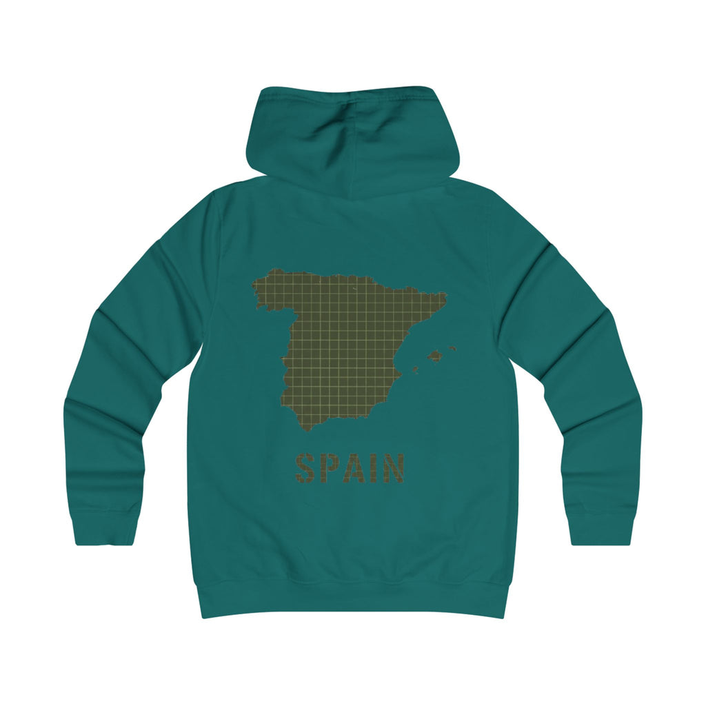 Spain Map College Hoodie — Gallus Vintage Campus Pullover