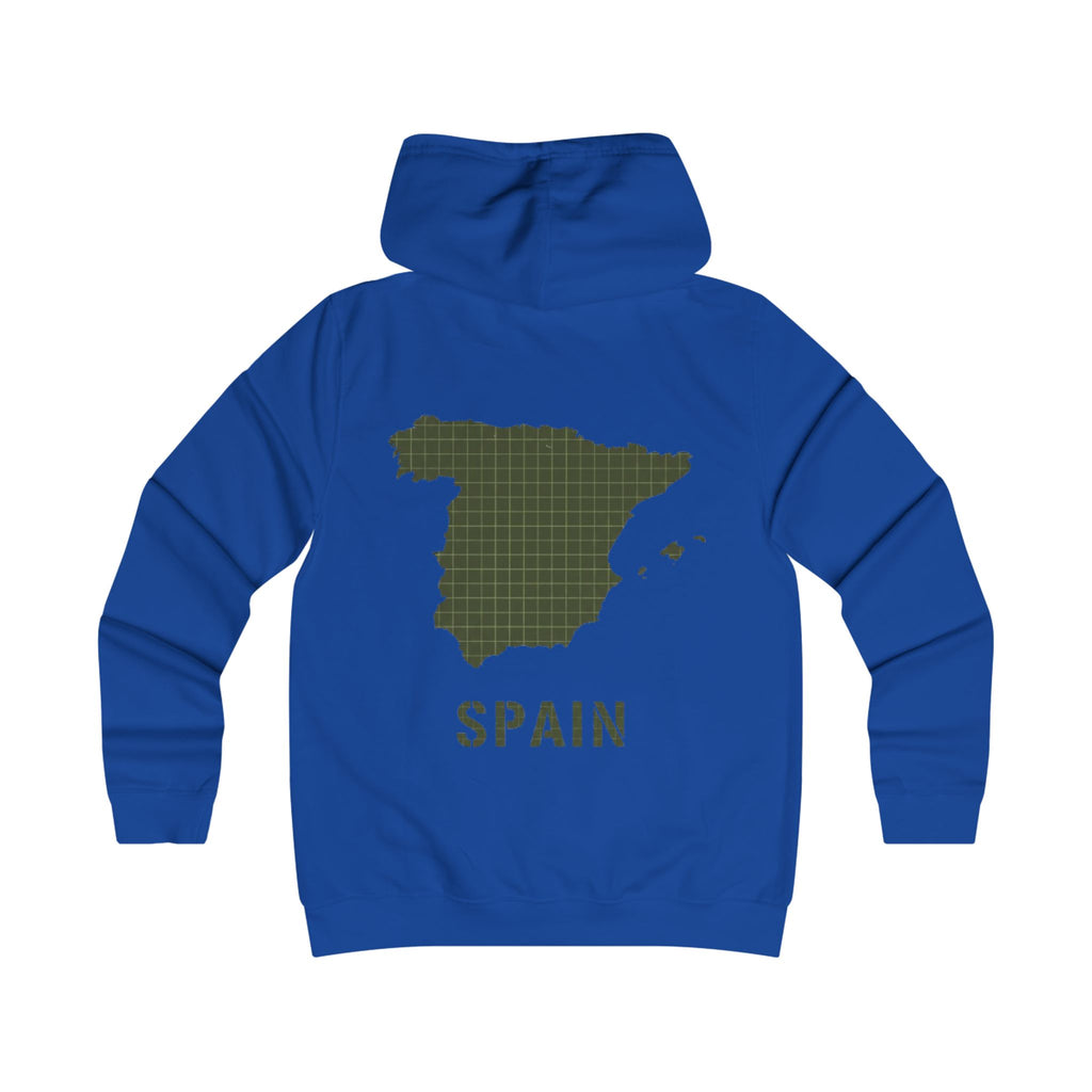 Spain Map College Hoodie — Gallus Vintage Campus Pullover