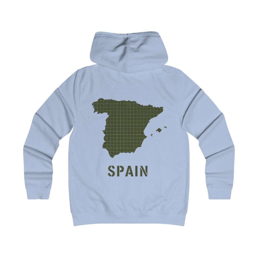 Spain Map College Hoodie — Gallus Vintage Campus Pullover
