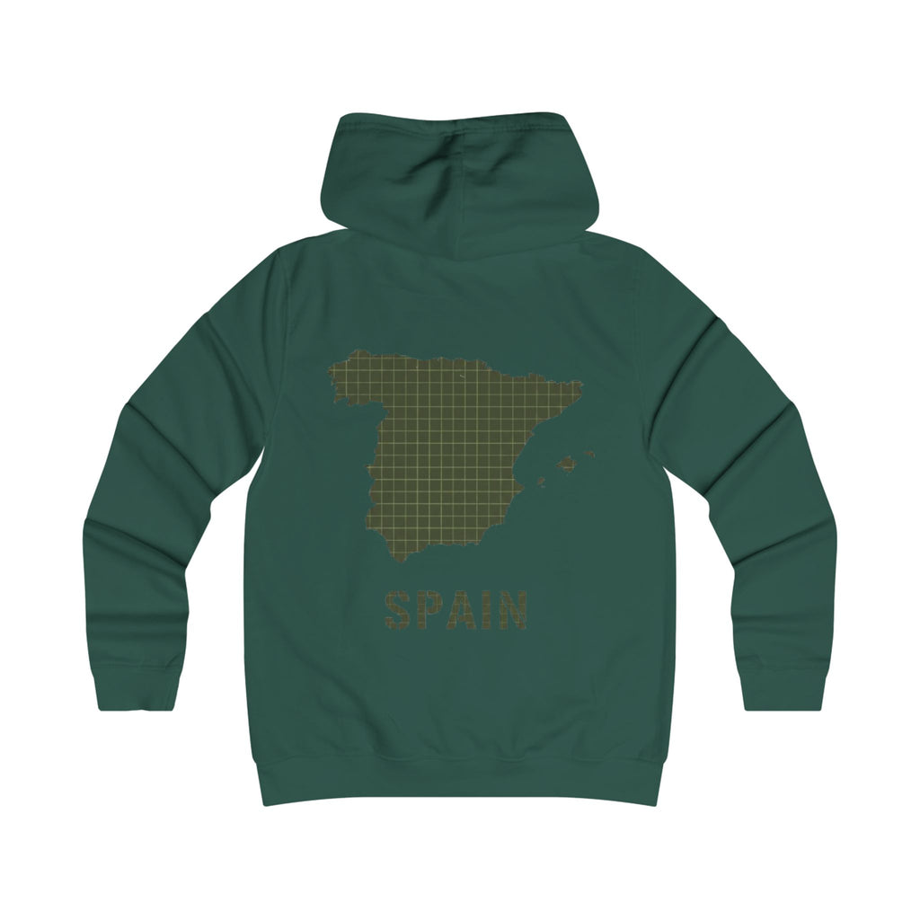 Spain Map College Hoodie — Gallus Vintage Campus Pullover