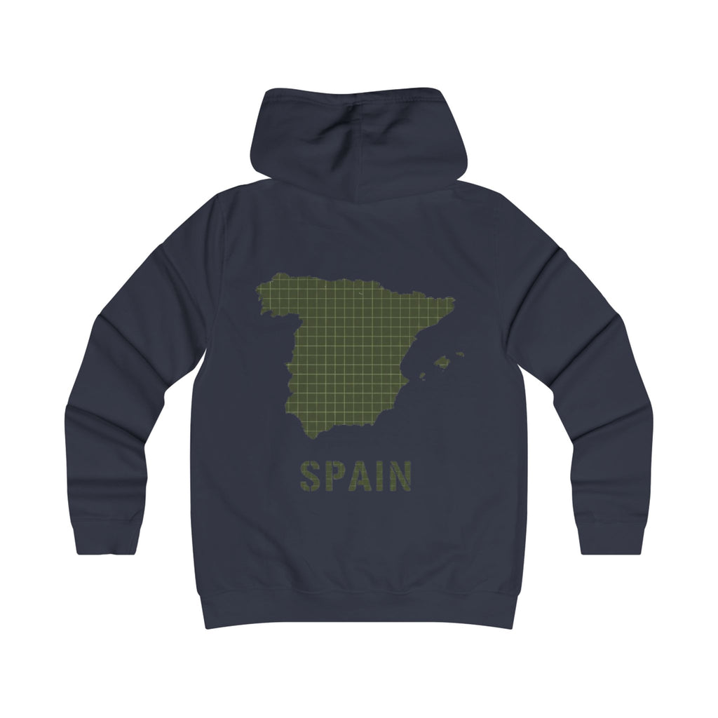 Spain Map College Hoodie — Gallus Vintage Campus Pullover