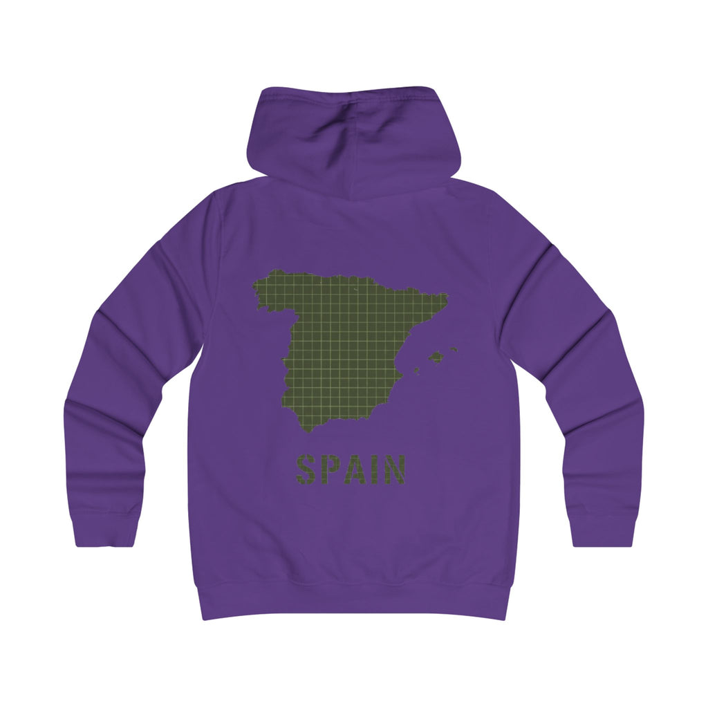 Spain Map College Hoodie — Gallus Vintage Campus Pullover