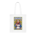 Slavic Stare Cotton Tote — Funny Folk Art Sunflower Reusable Bag