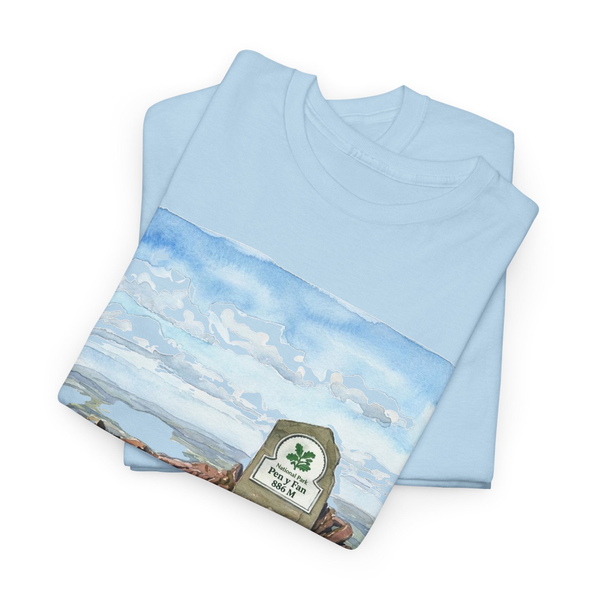 Pen y Fan Landscape T‑Shirt — Wales Mountain Hiking Souvenir Tee