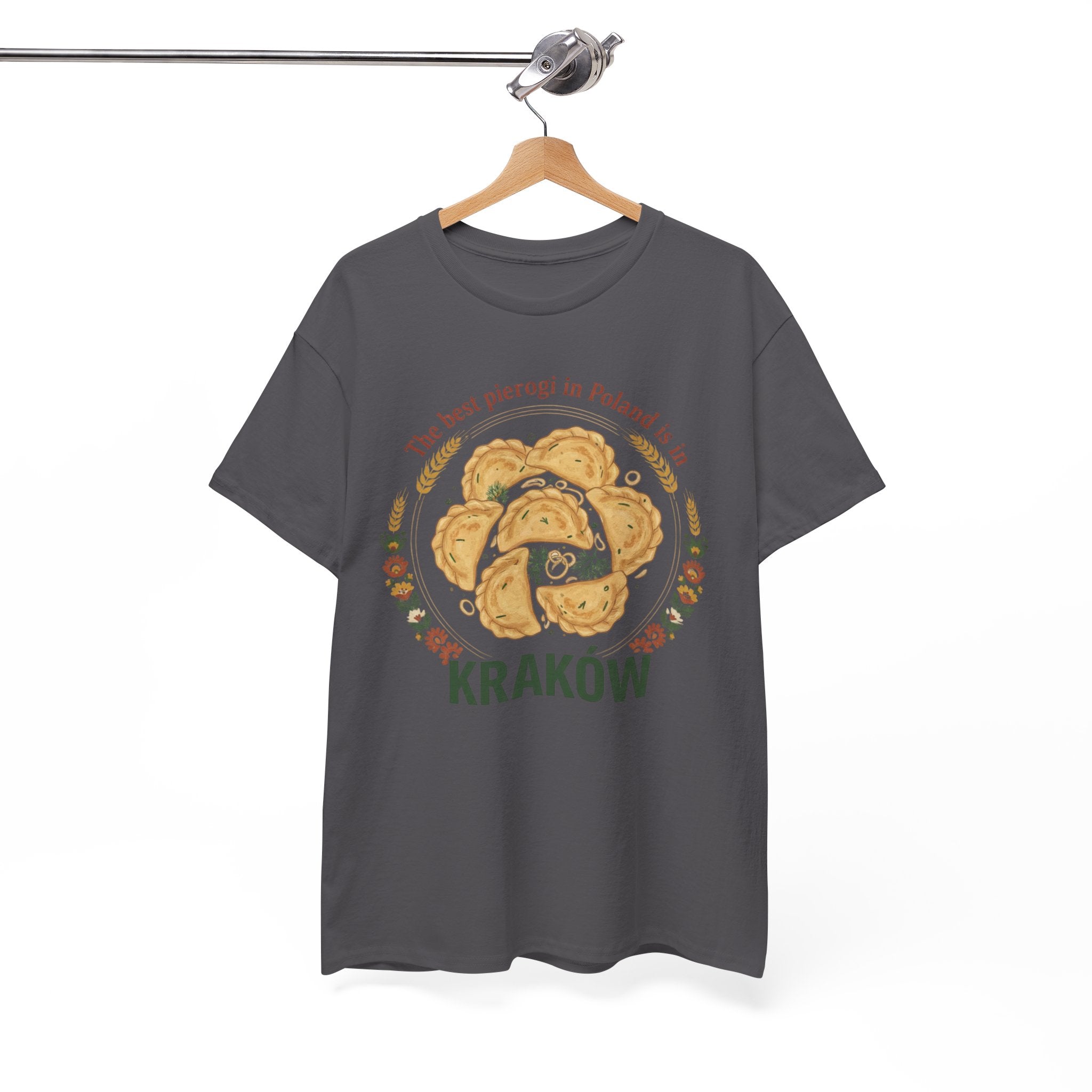 Kraków Pierogi Graphic Tee — "The best pierogi in Poland is in KRAKÓW" T-Shirt