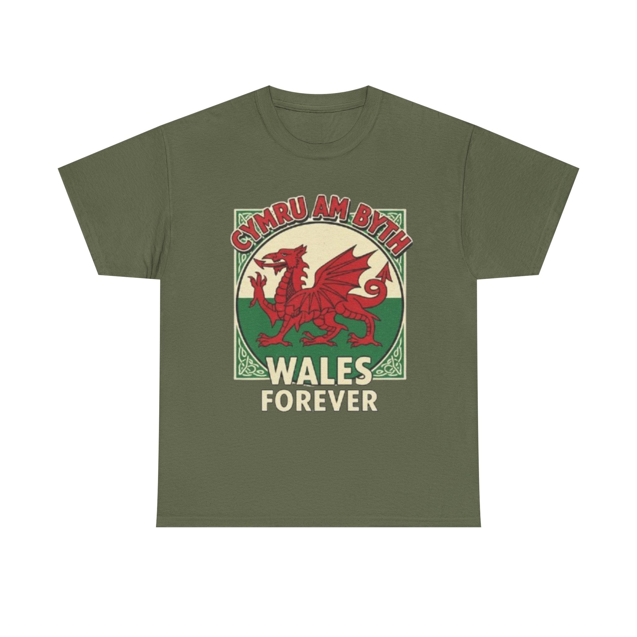 Wales Forever T-Shirt — Cymru Am Byth Retro Welsh Dragon Tee