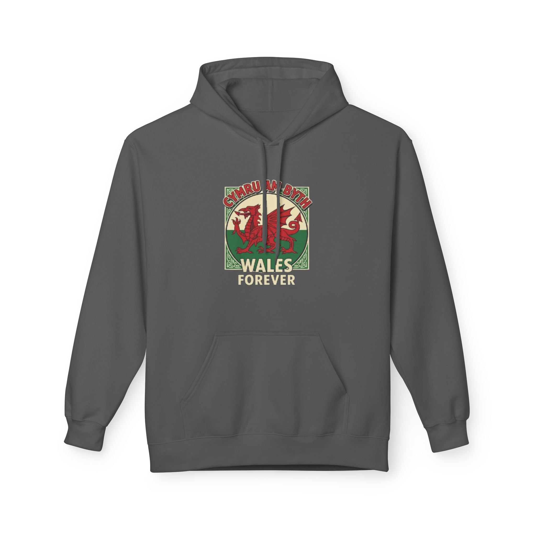 Wales Forever Hoodie — Vintage Welsh Dragon Graphic