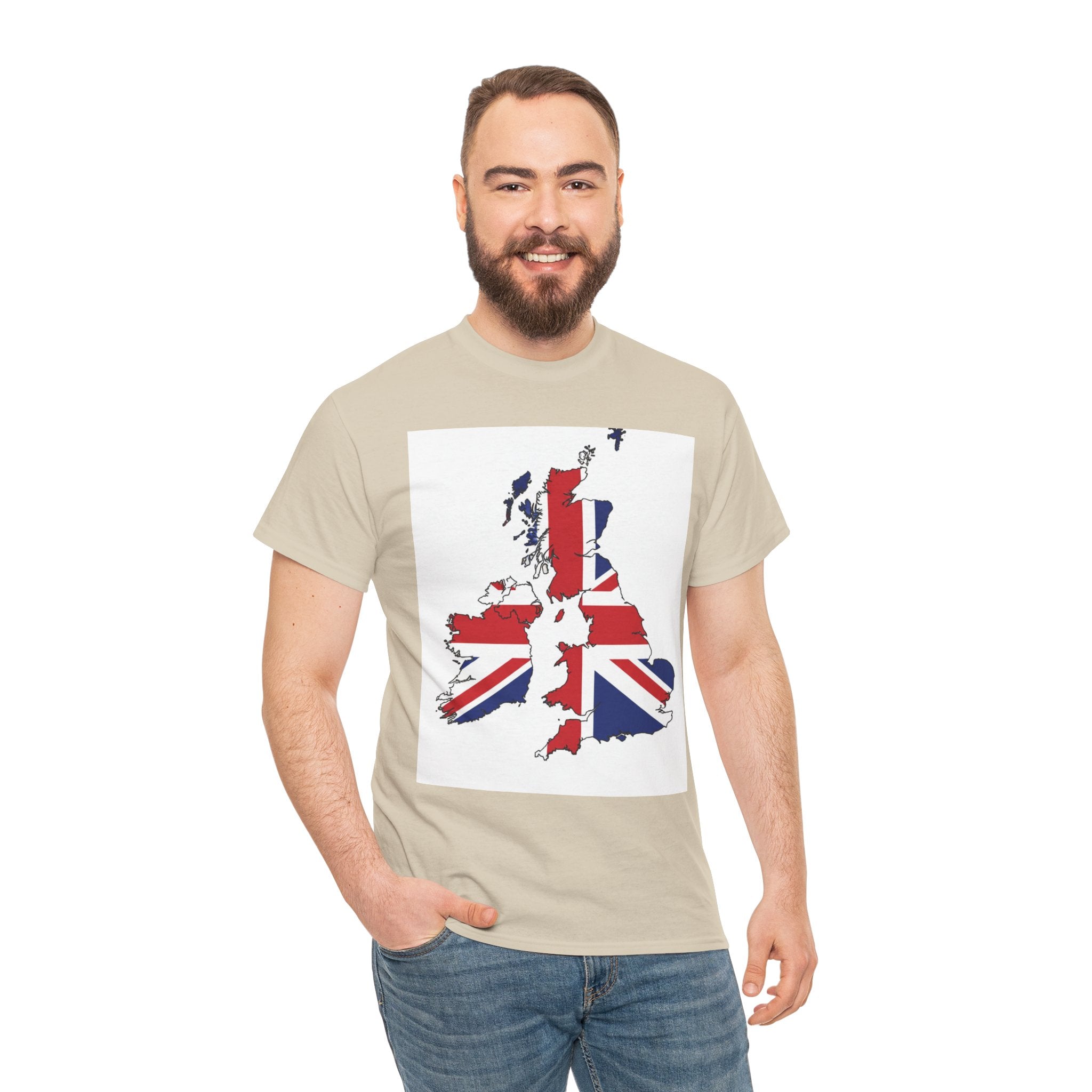 UK Map Flag T-Shirt — British Union Jack Graphic Tee