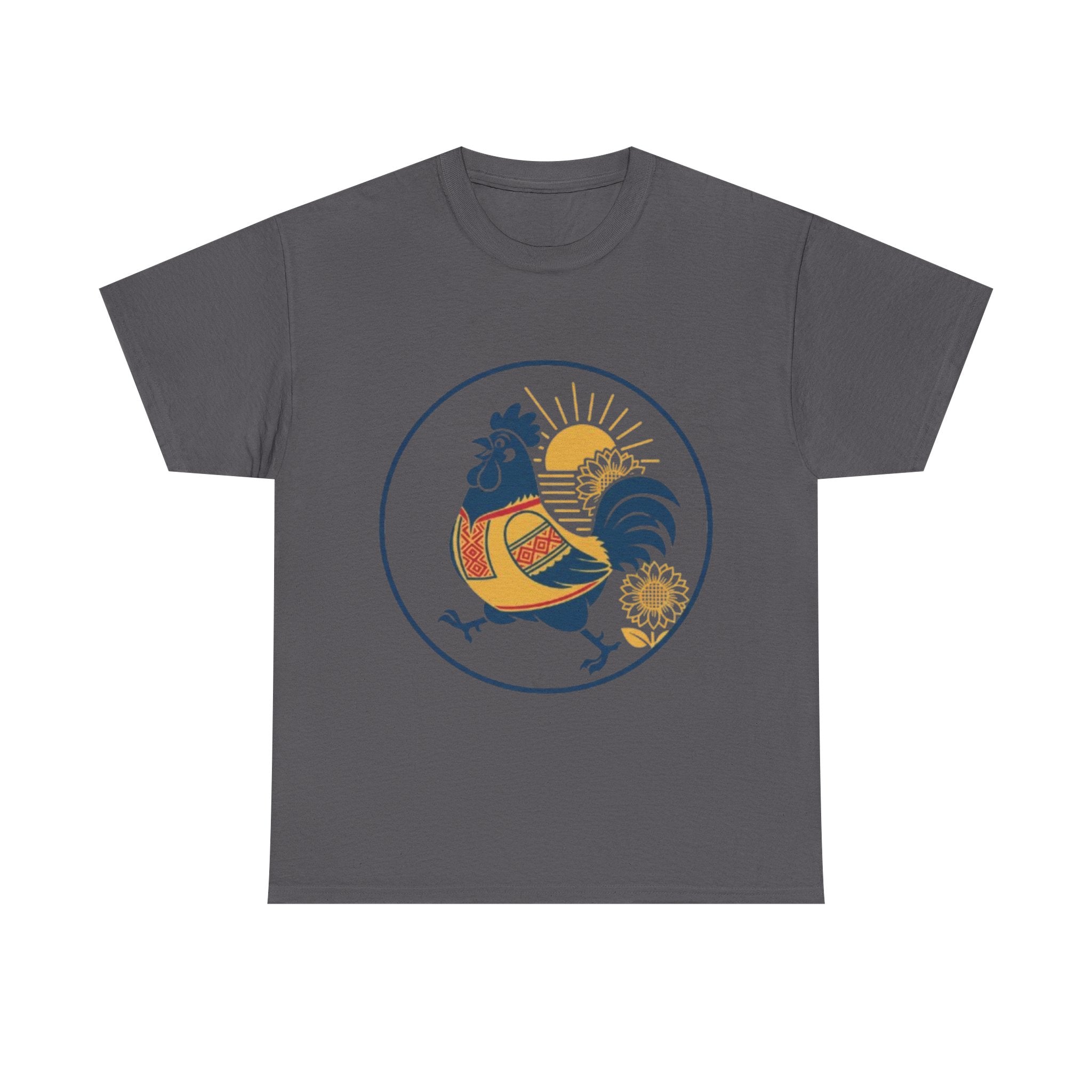 Rooster Sunburst Graphic Tee — Vintage Farmhouse Rooster T-Shirt