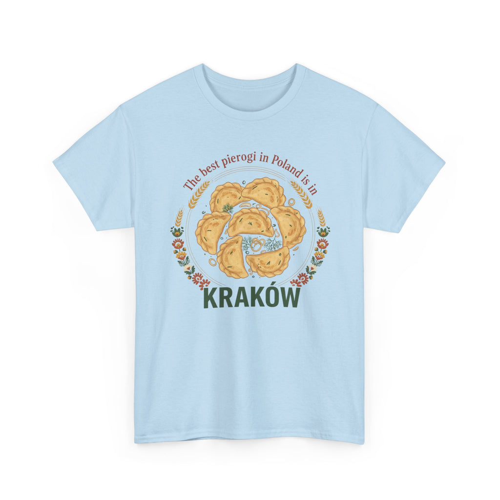 Kraków Pierogi Graphic Tee — "The best pierogi in Poland is in KRAKÓW" T-Shirt