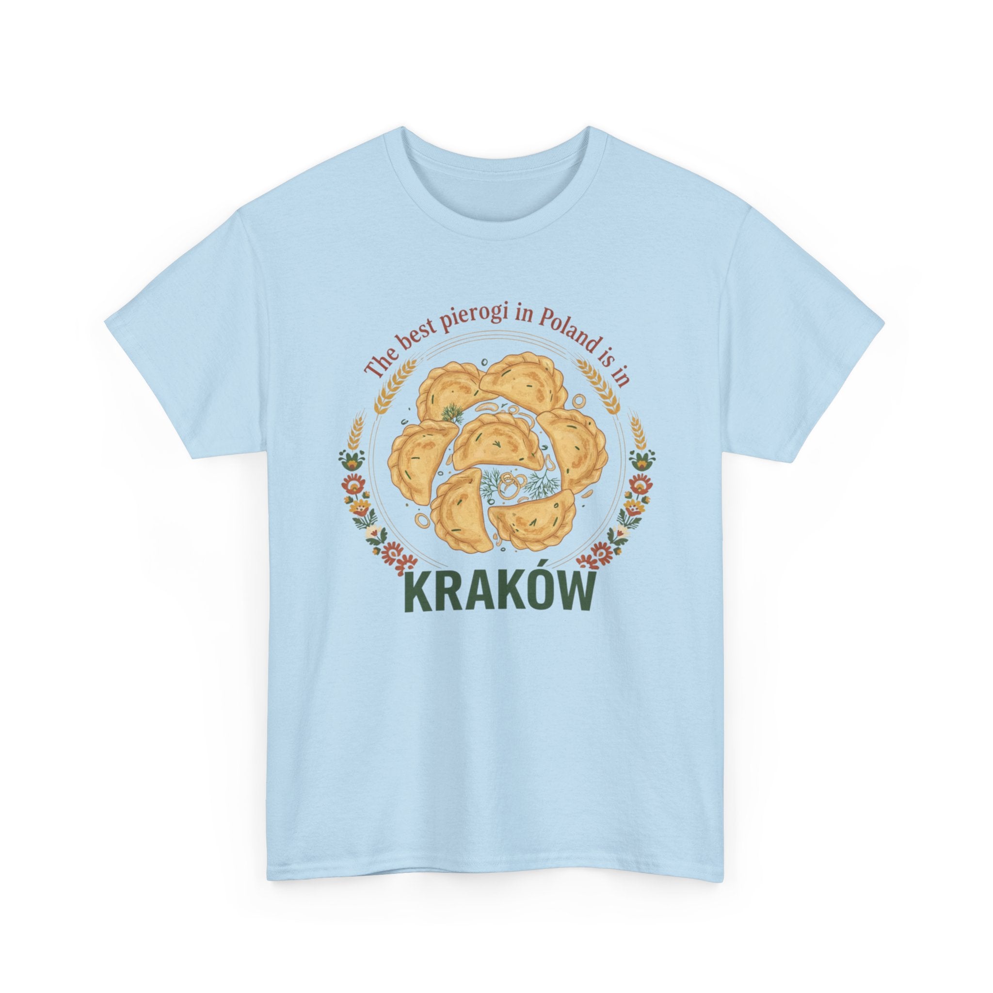 Kraków Pierogi Graphic Tee — "The best pierogi in Poland is in KRAKÓW" T-Shirt