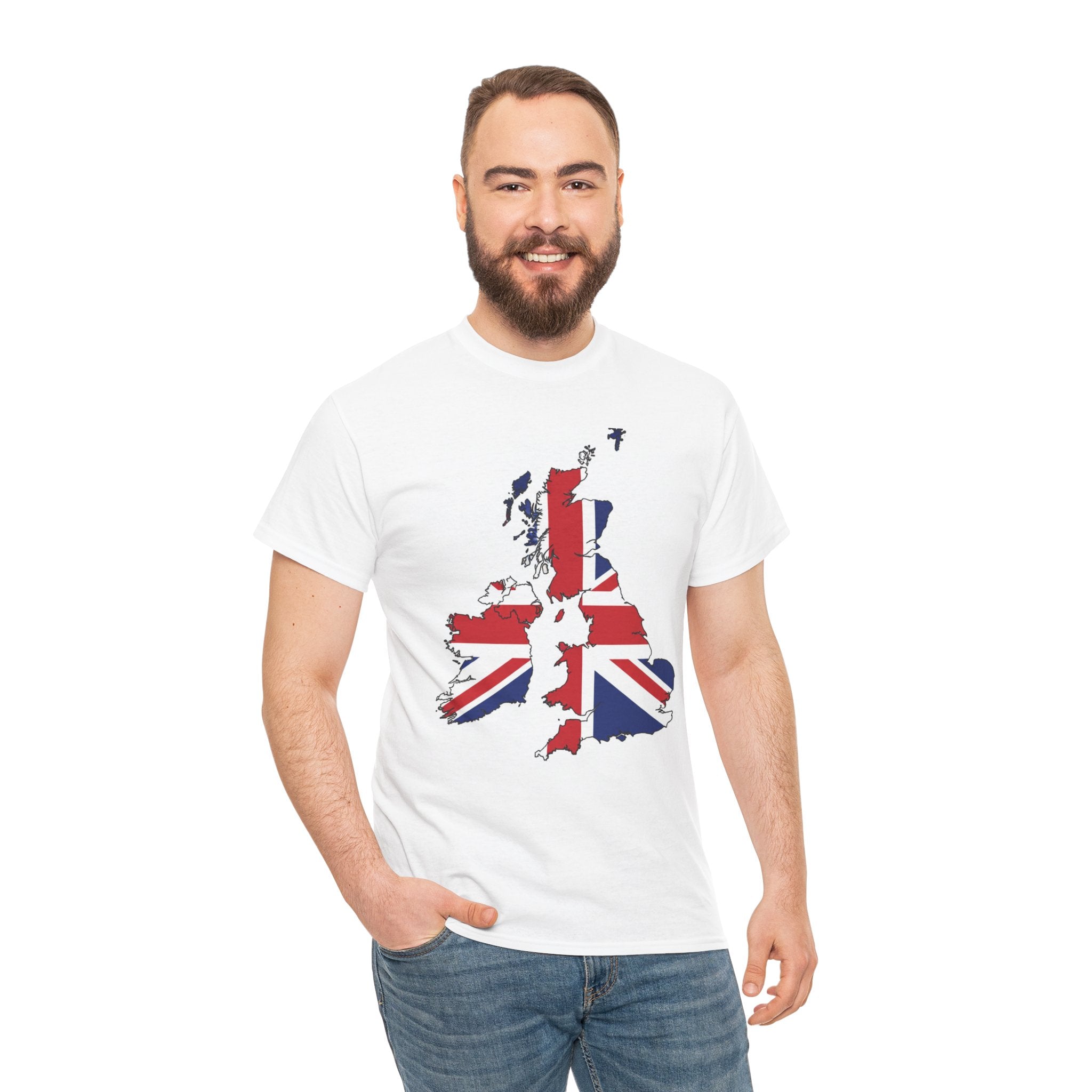 UK Map Flag T-Shirt — British Union Jack Graphic Tee