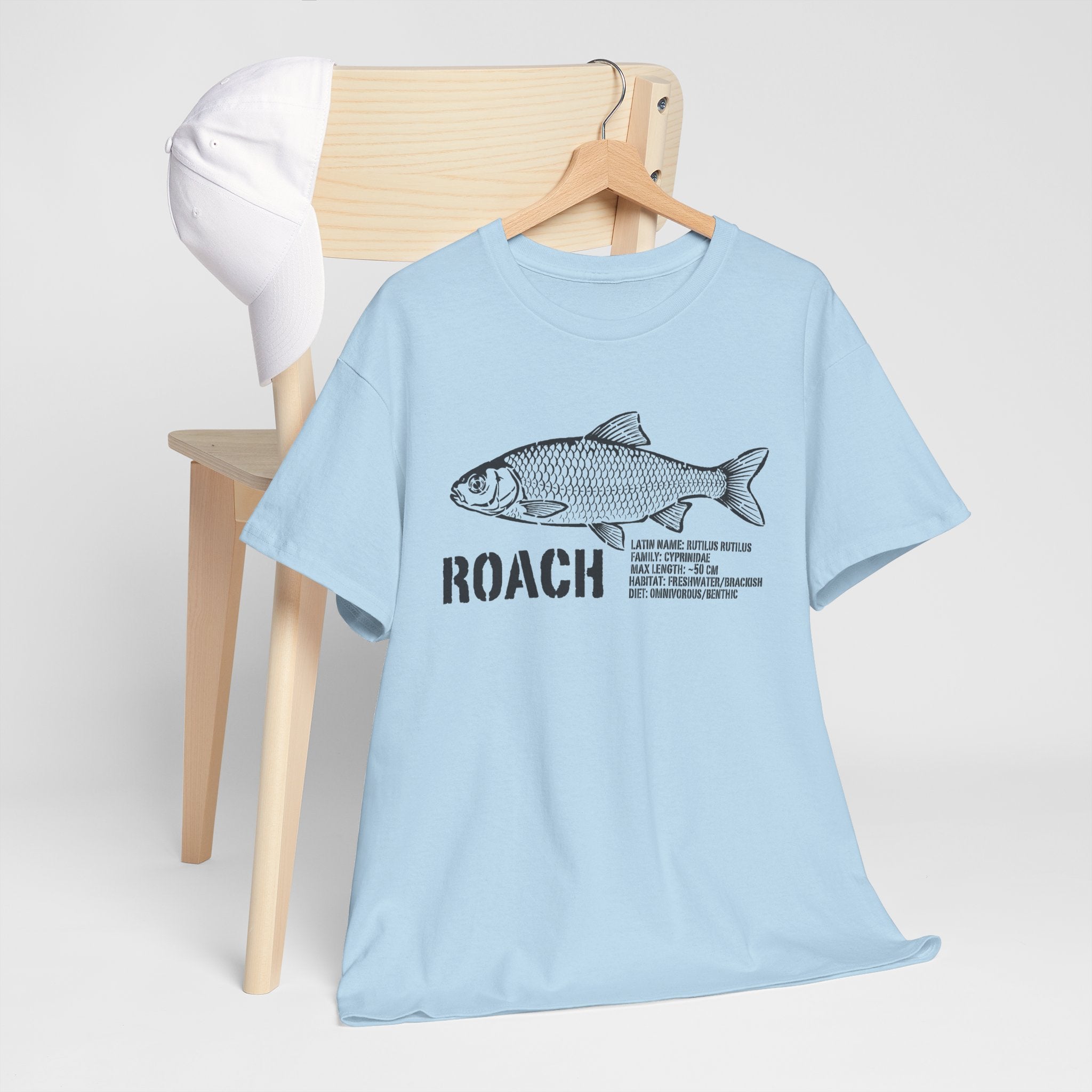 Roach Fish Sketch Tee — Vintage Angler Graphic T-Shirt