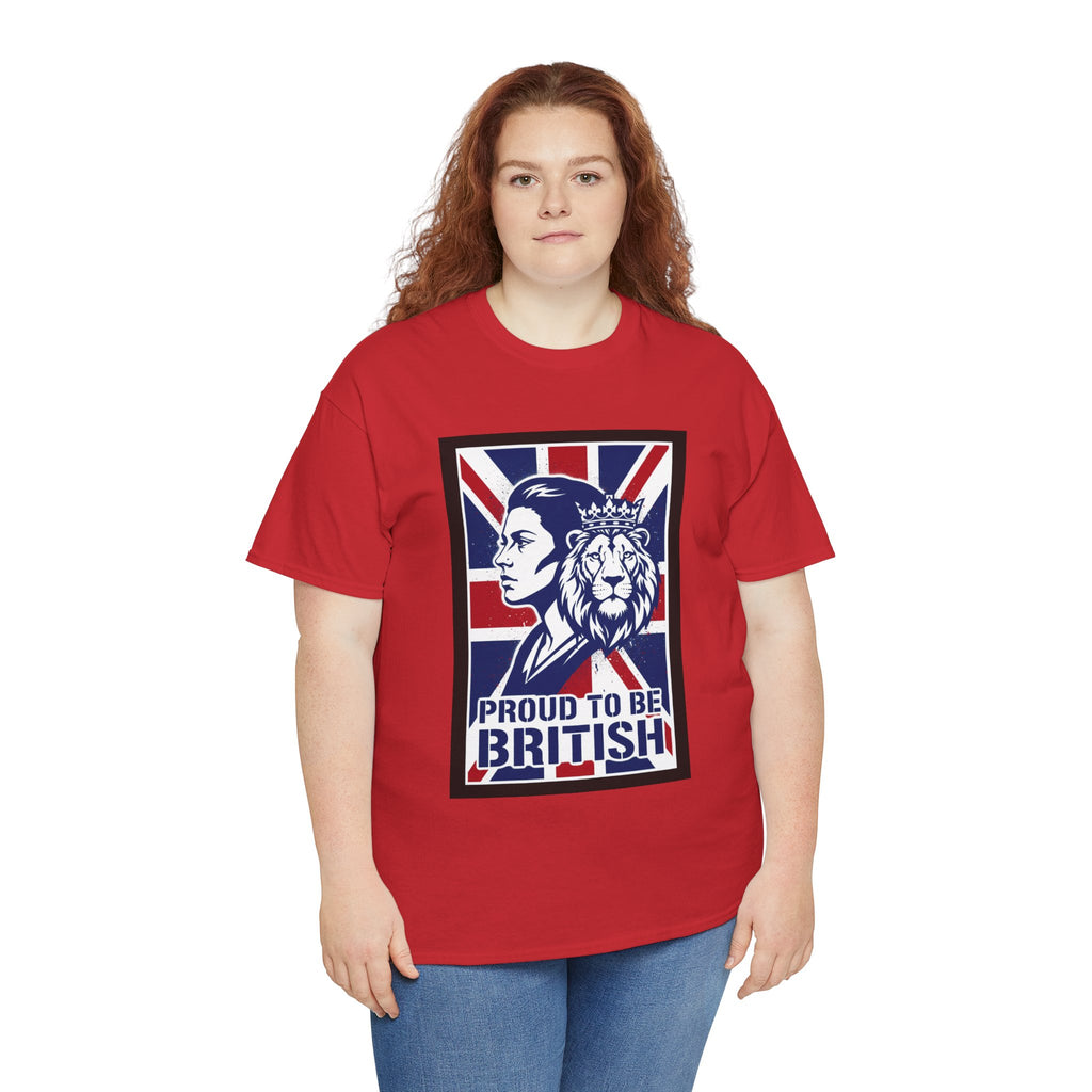 Proud to Be British T-Shirt – Union Jack Lion Graphic Tee