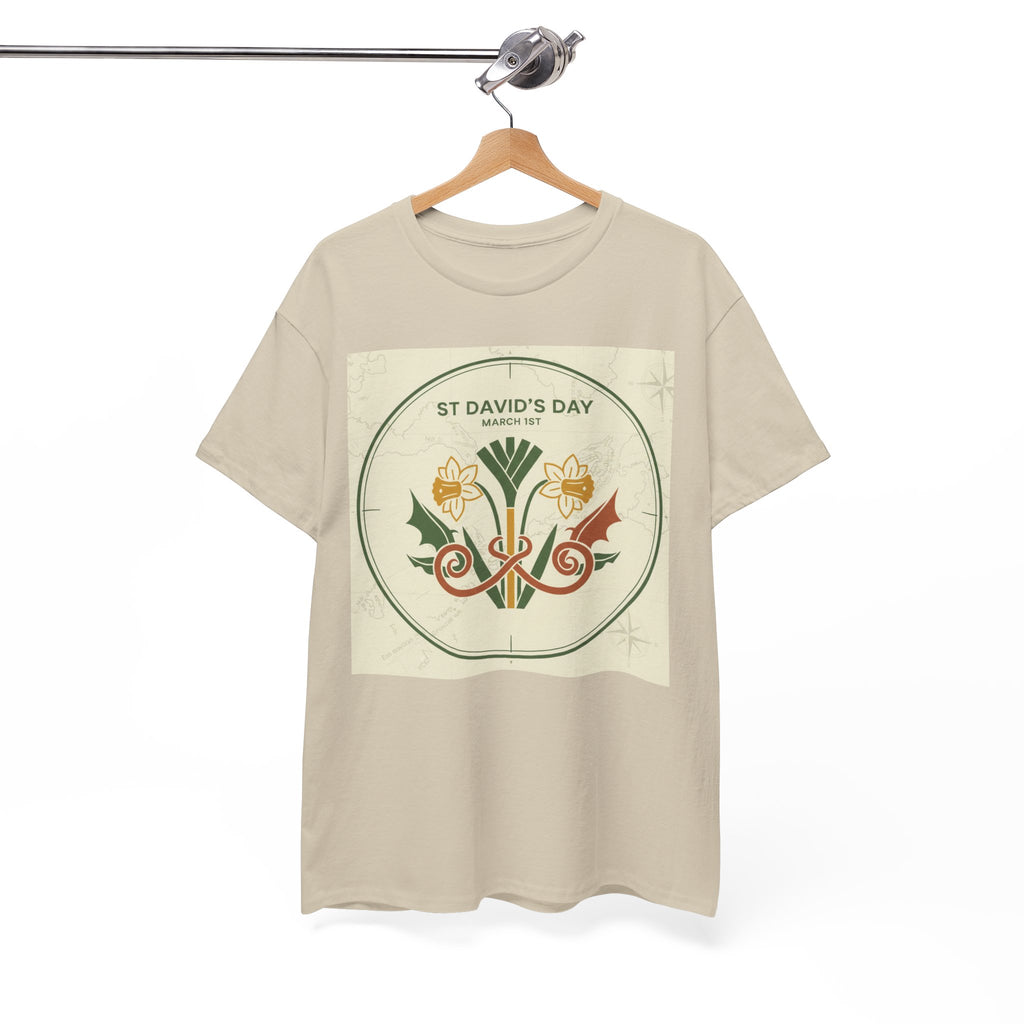 St. David's Day Floral Tee — Welsh Daffodil & Leek Celebration Shirt
