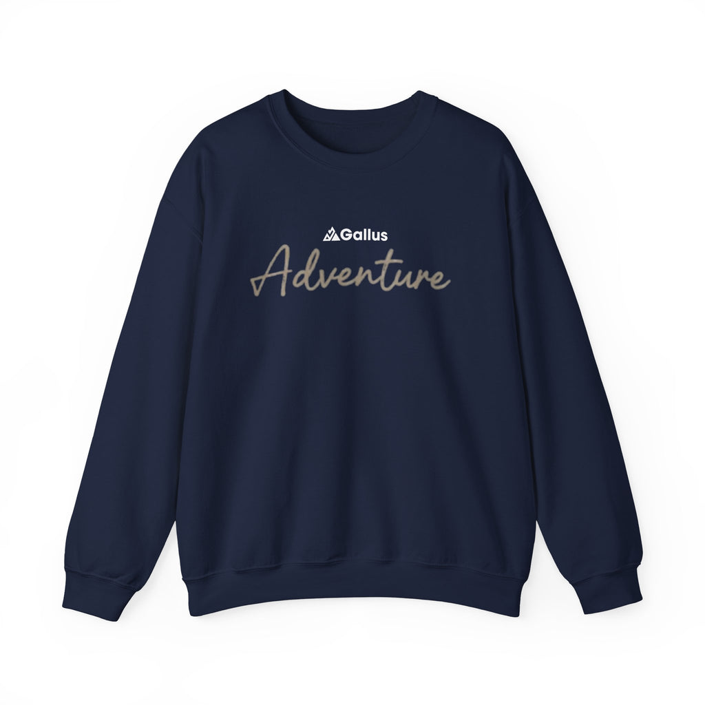 Adventure Crewneck Sweatshirt — Minimal Script Travel Vibe