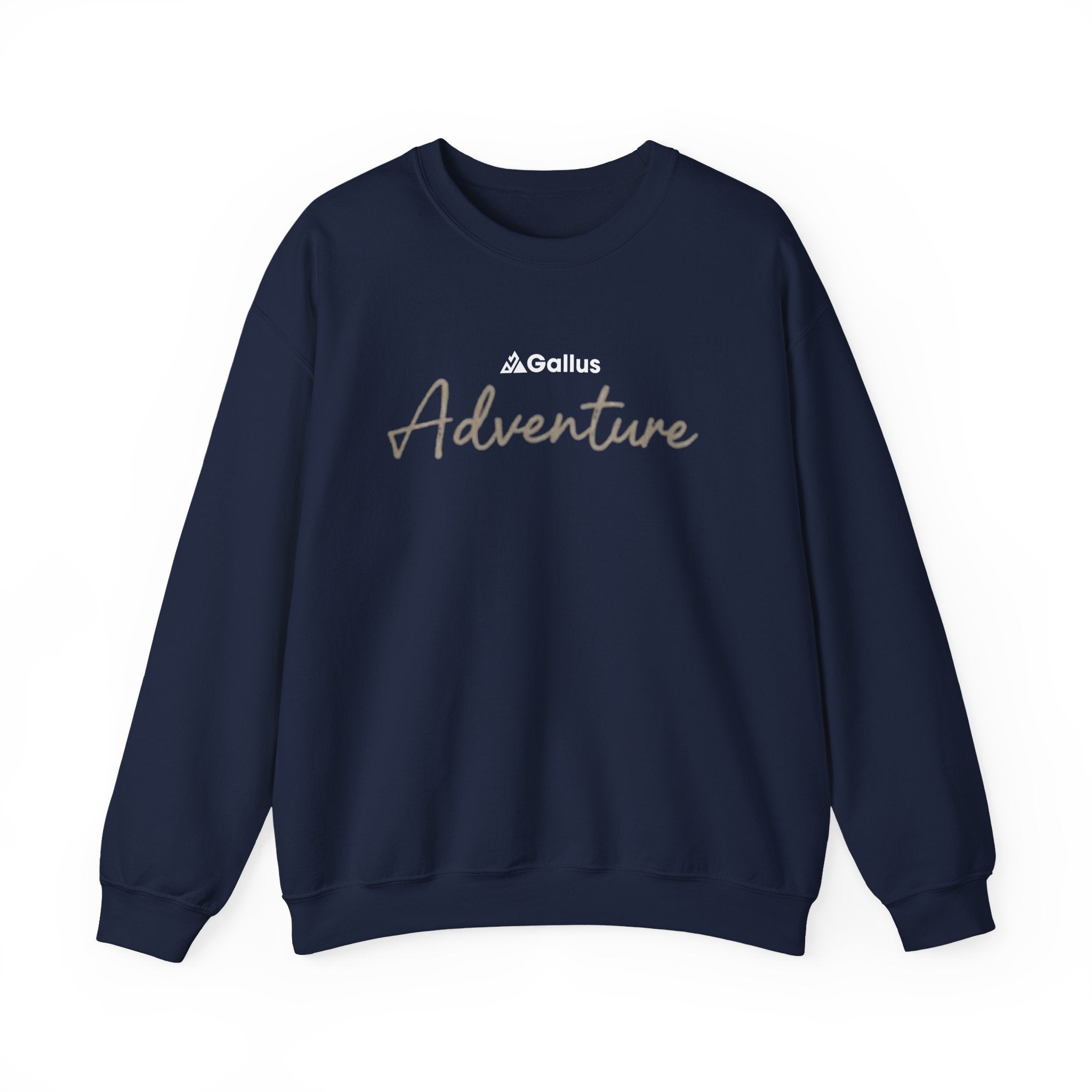 Adventure Crewneck Sweatshirt — Minimal Script Travel Vibe