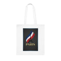 Paris Tricolor Cotton Tote Bag — Eiffel Tower Travel Souvenir