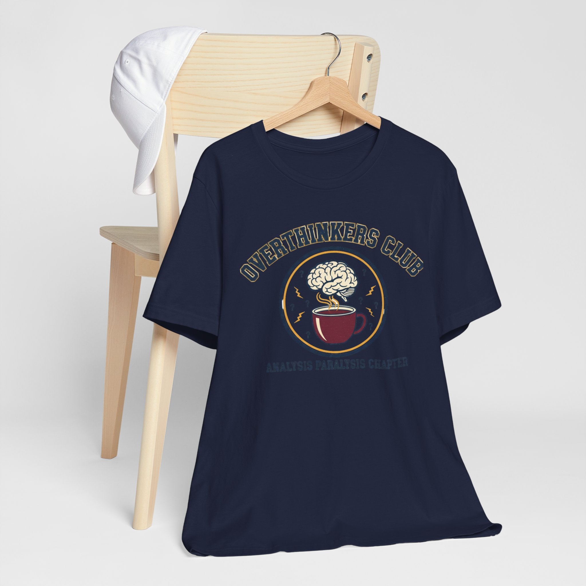 Overthinkers Club Tee | irony club shirt, varsity style shirt