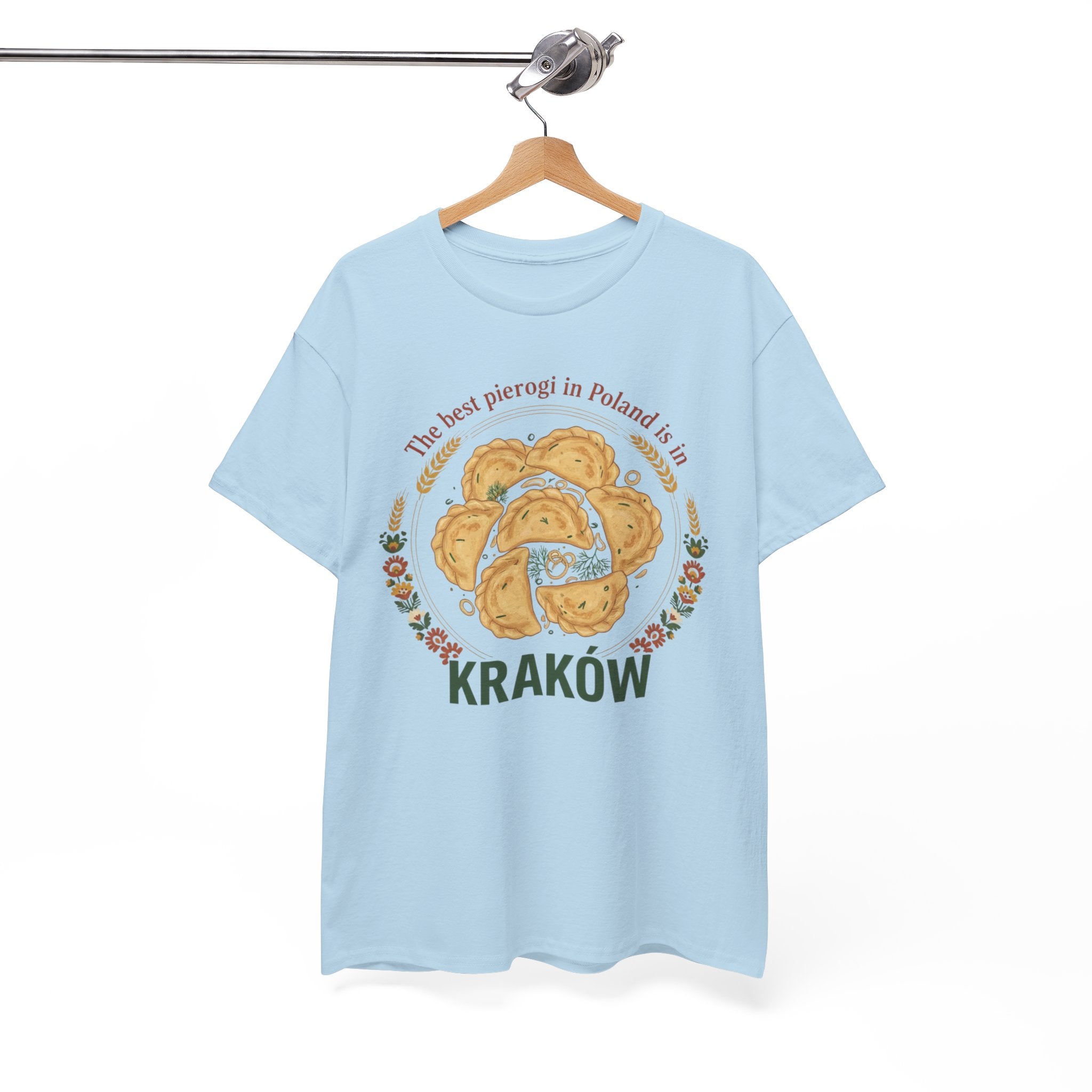 Kraków Pierogi Graphic Tee — "The best pierogi in Poland is in KRAKÓW" T-Shirt