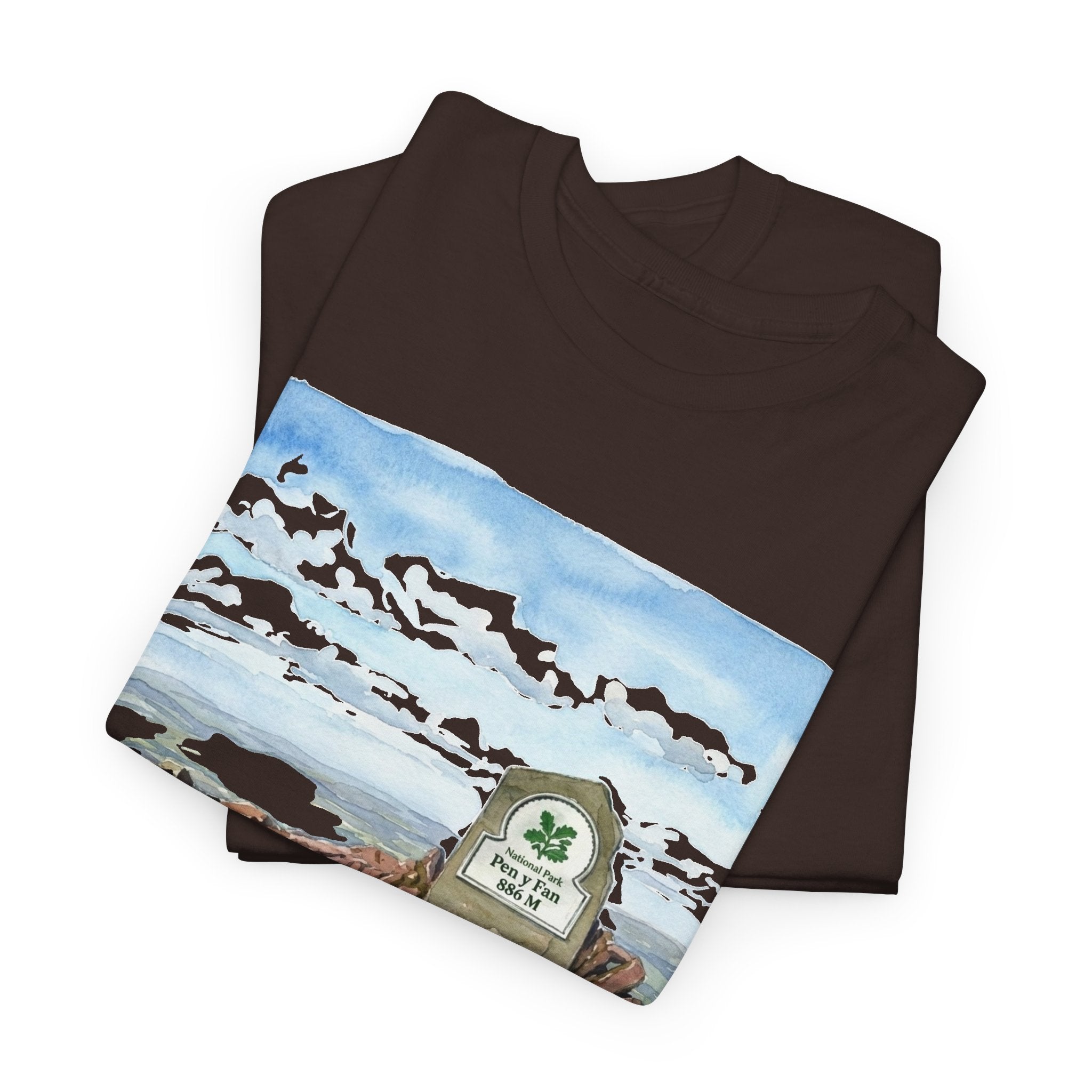 Pen y Fan Landscape T‑Shirt — Wales Mountain Hiking Souvenir Tee