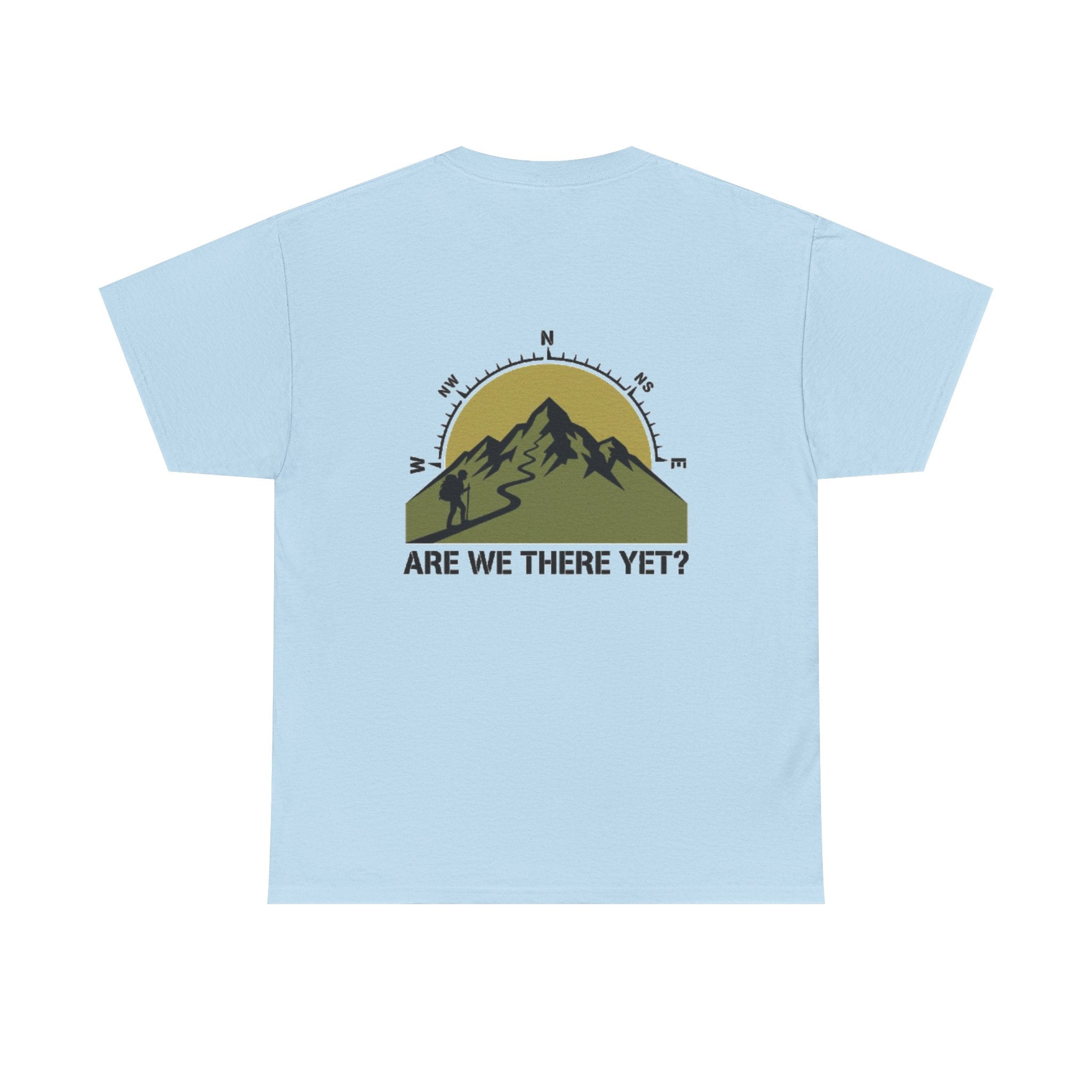 Are We There Yet? Mountain Graphic Tee — Adventure Compass Travel Shirt
