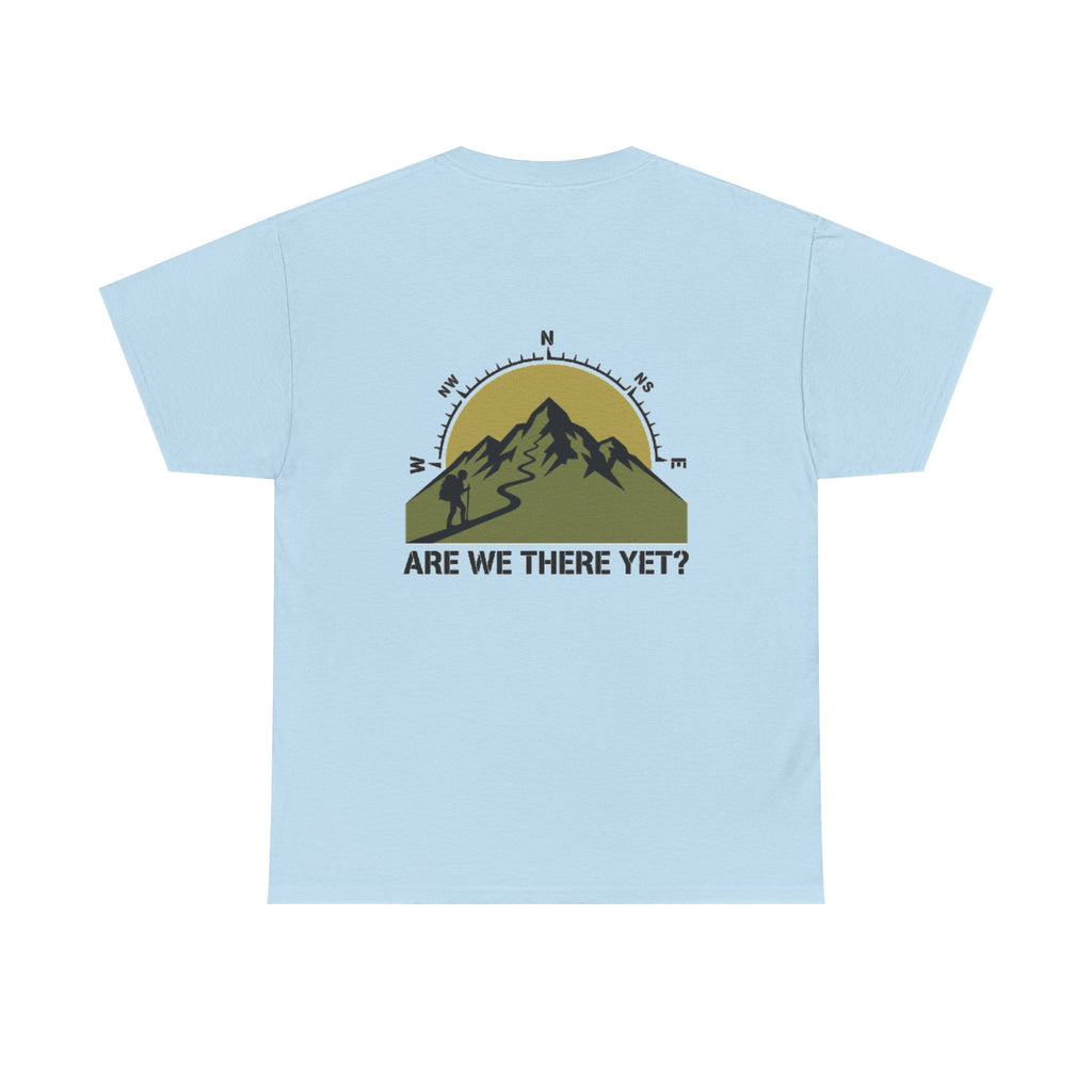 Are We There Yet? Mountain Graphic Tee — Adventure Compass Travel Shirt
