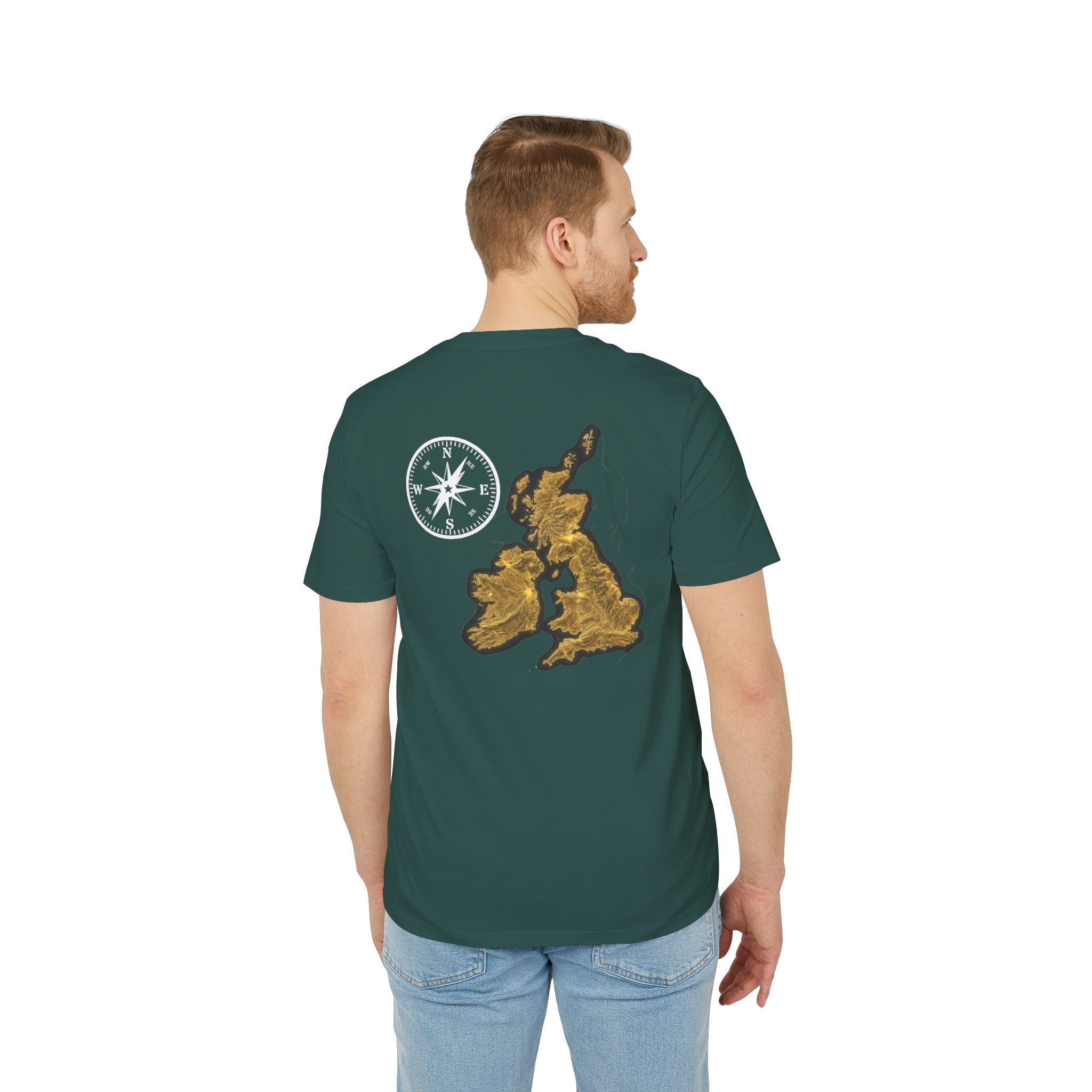 Gallus Britain T-Shirt — Vintage Compass Map Tee for UK Travelers & Heritage Fans