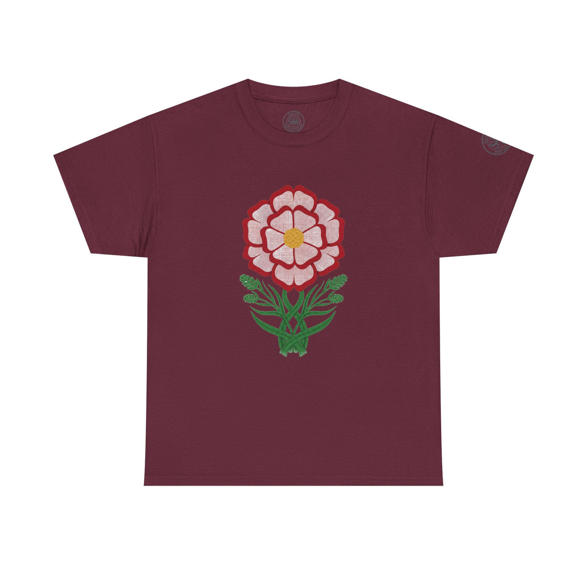Tudor Rose England T-Shirt — Floral Heritage Graphic Tee — product image 6