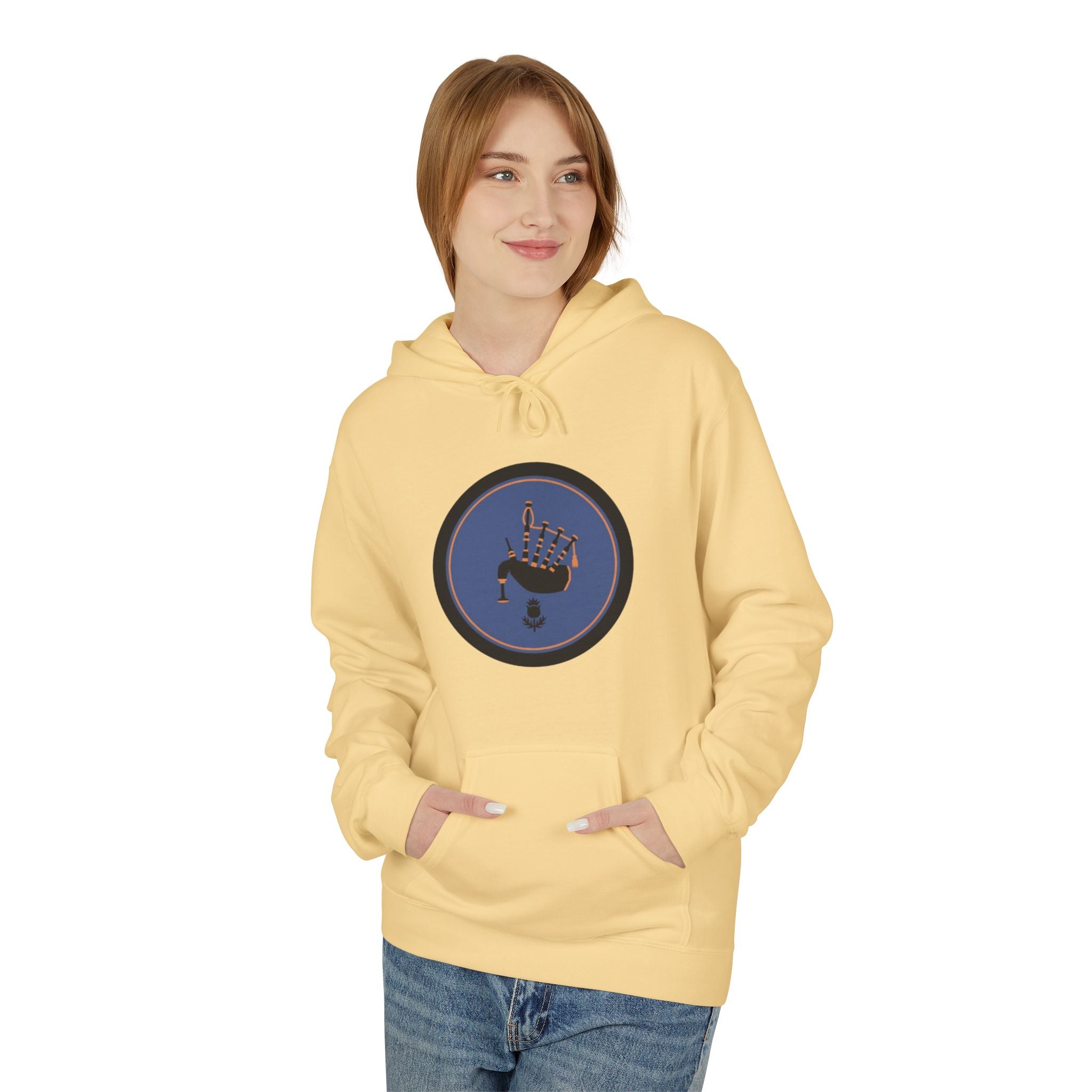 Space Astronaut Helmet Hoodie — Retro Blue Circle Graphic Hoodie