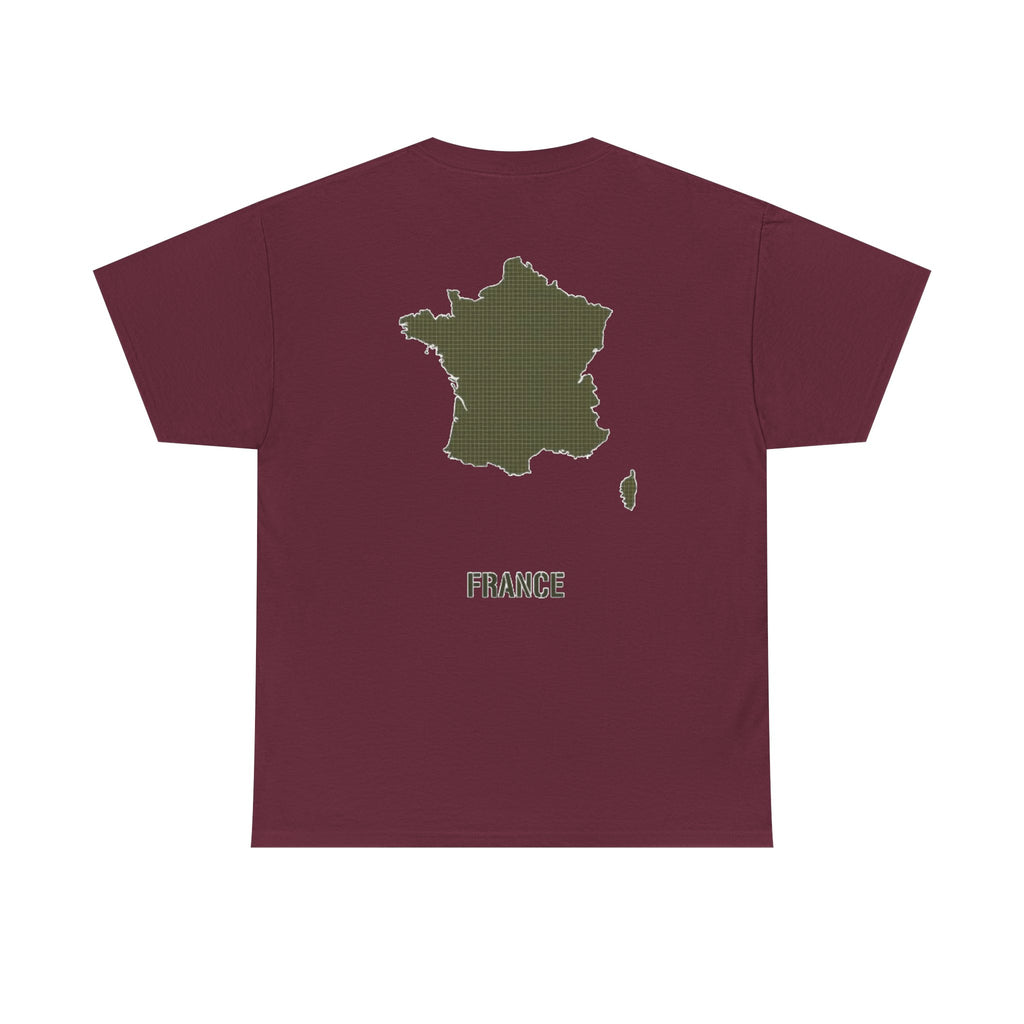 France Map T‑Shirt — Minimal Grunge Outline Tee