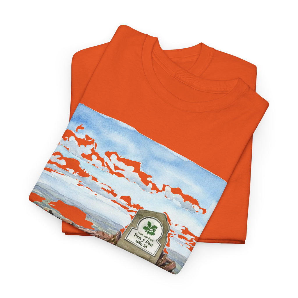 Pen y Fan Landscape T‑Shirt — Wales Mountain Hiking Souvenir Tee