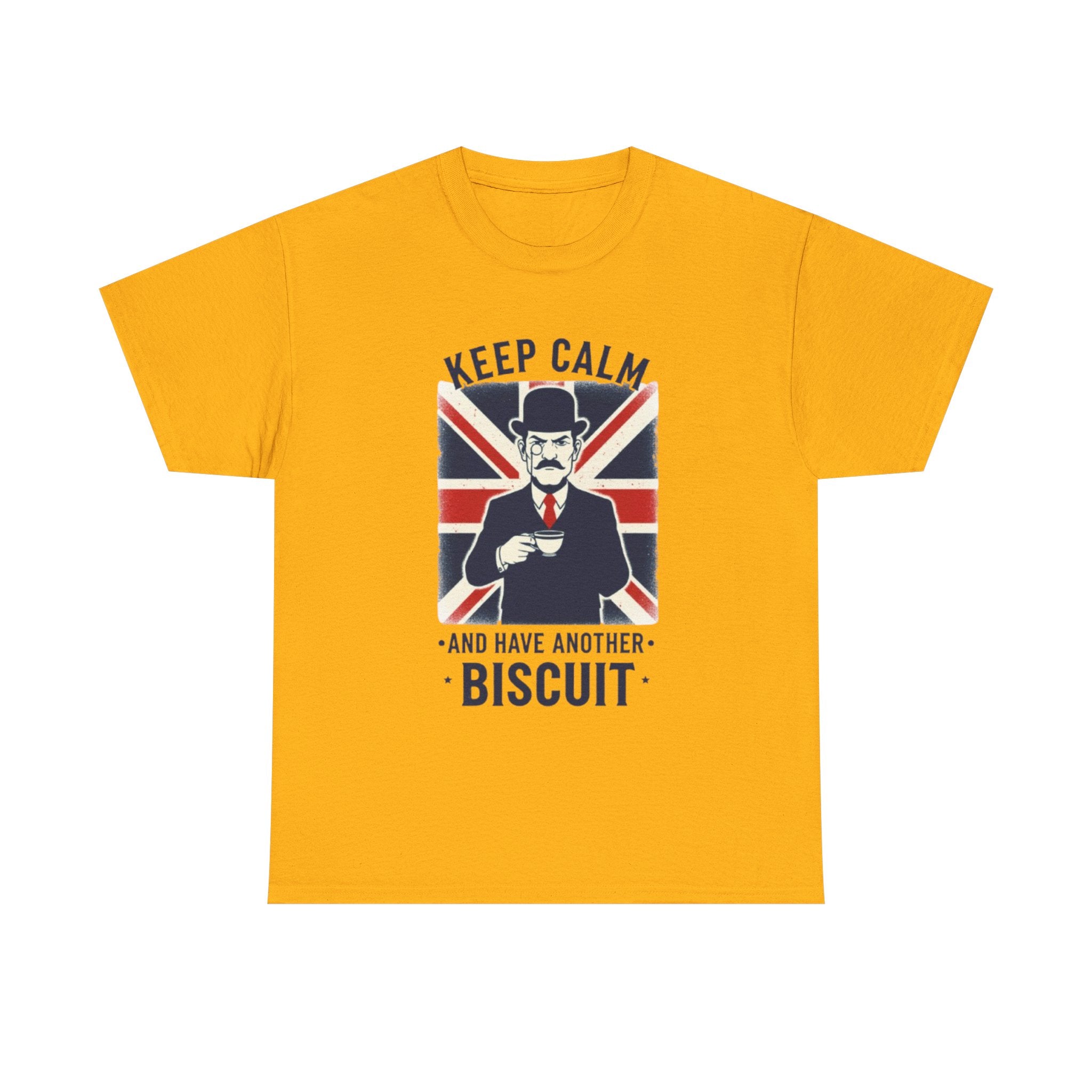 Keep Calm and Have Another Biscuit T‑Shirt - British Union Jack Tea Humor