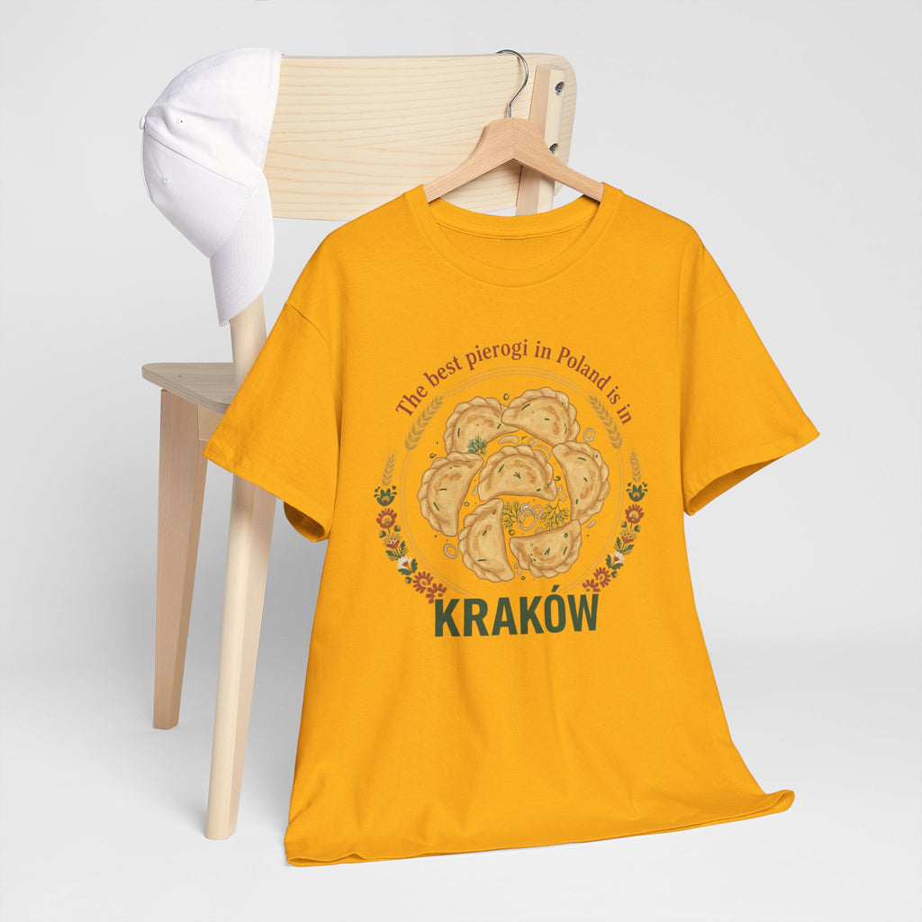 Kraków Pierogi Graphic Tee — "The best pierogi in Poland is in KRAKÓW" T-Shirt