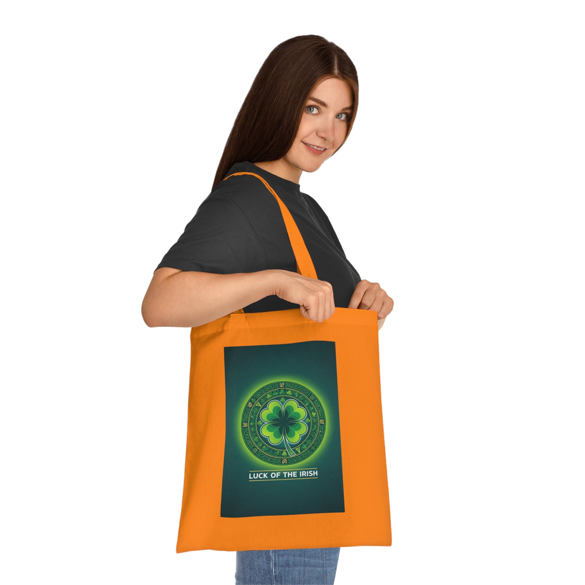 Luck of the Irish Cotton Tote — Shamrock St. Patrick’s Day Market Bag