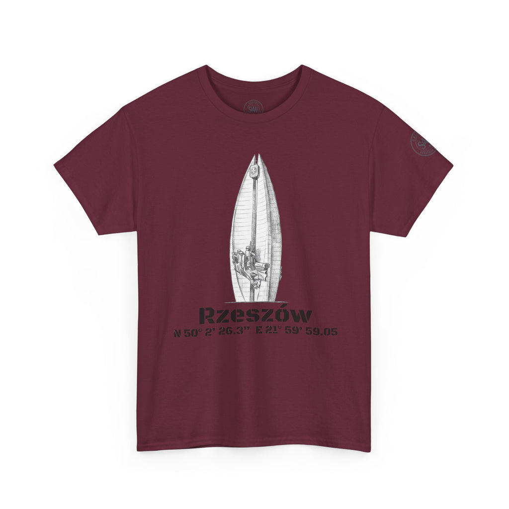 Rzeszów Coordinates T‑Shirt — City Landmark  Sketch Tee