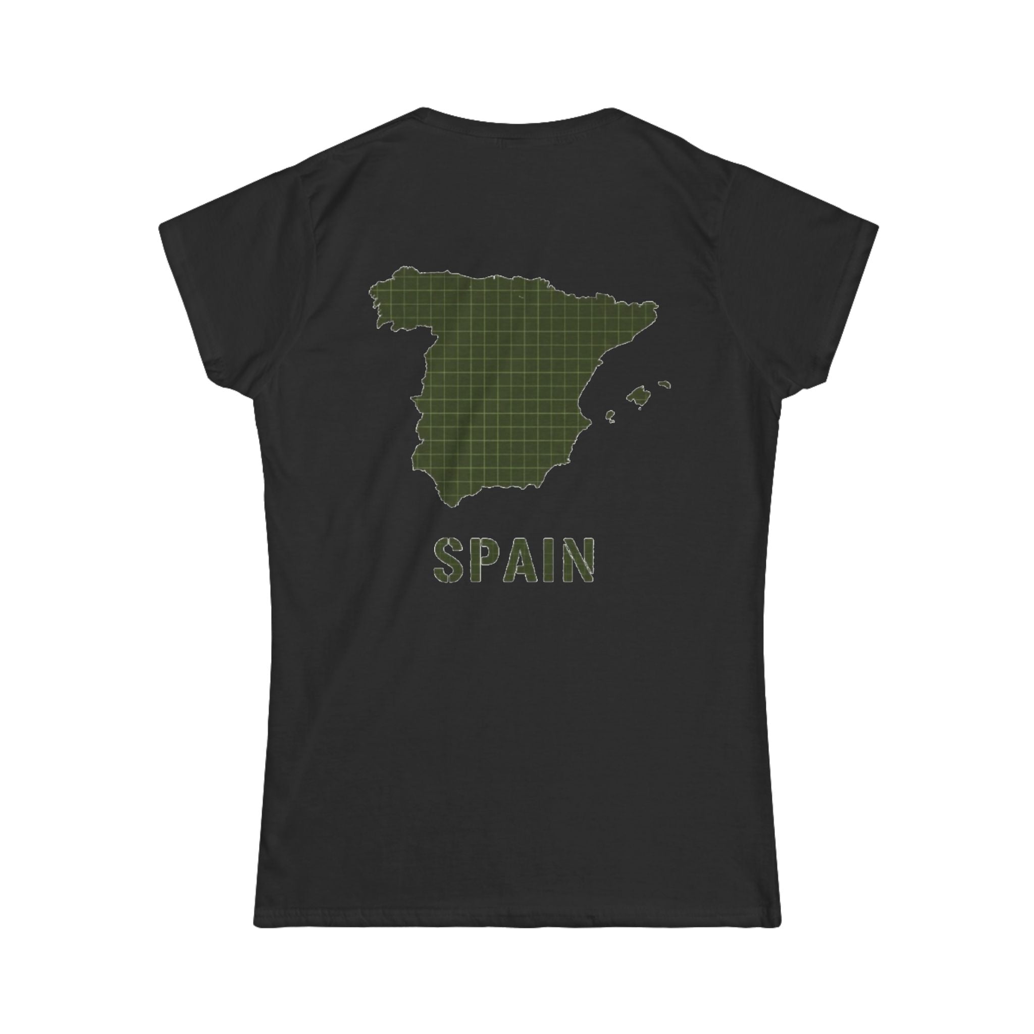Spain Map Womens Tee — Gallus Logo Travel T‑Shirt