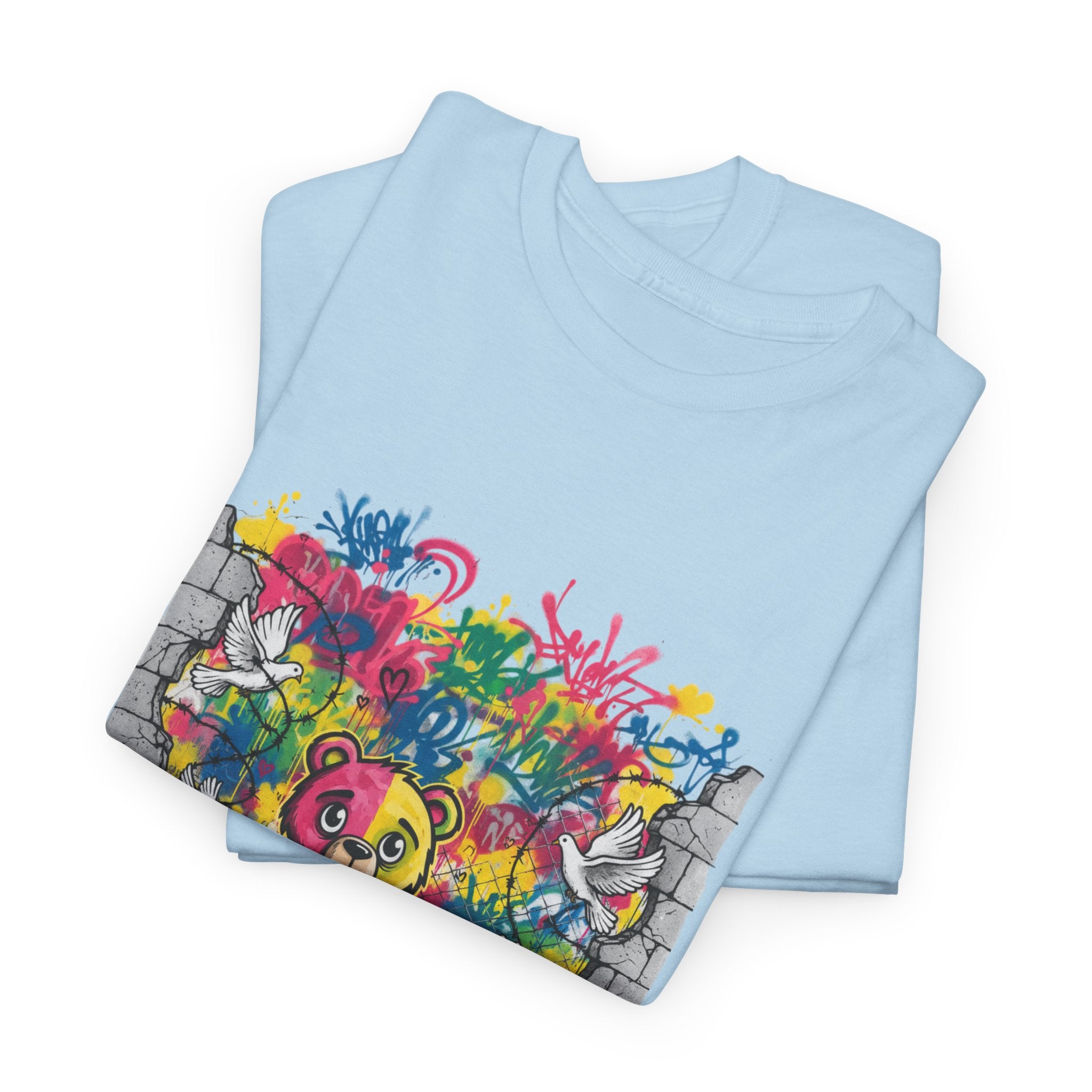 Graffiti Teddy Street Art T-Shirt — Colourful Bear Tee